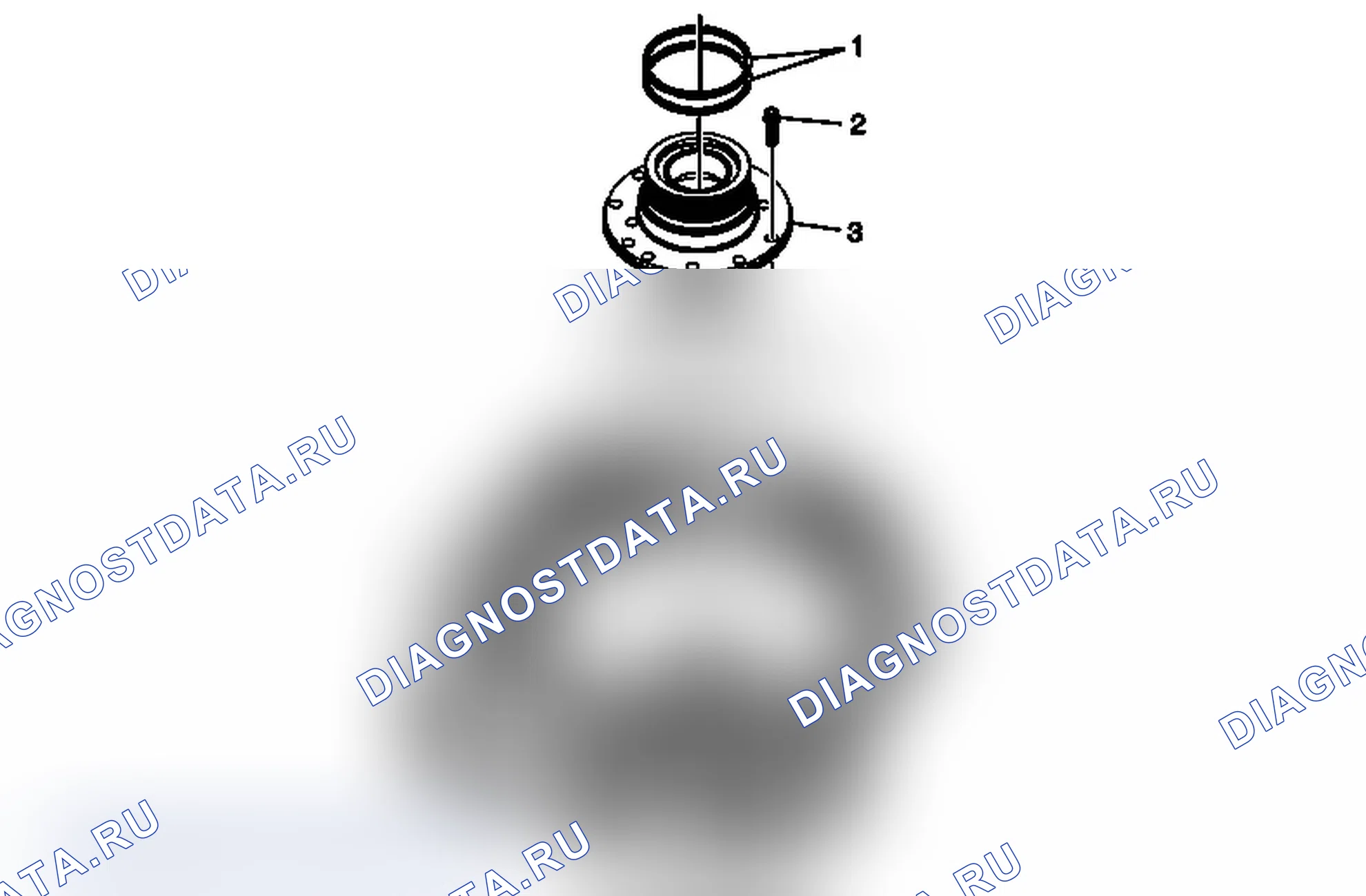 Рис. 254: Гибрид прямой, 2-3-4 Снятие опоры сцепления. Chevrolet Silverado 3500 HD 