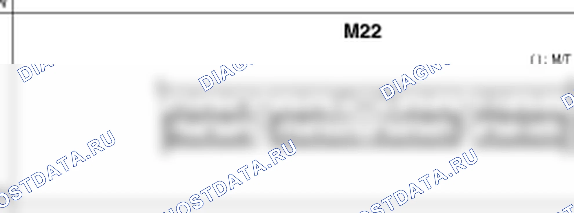 Распиновка разъёма M22 — разъёмов жгутов. Kia Sorento BL