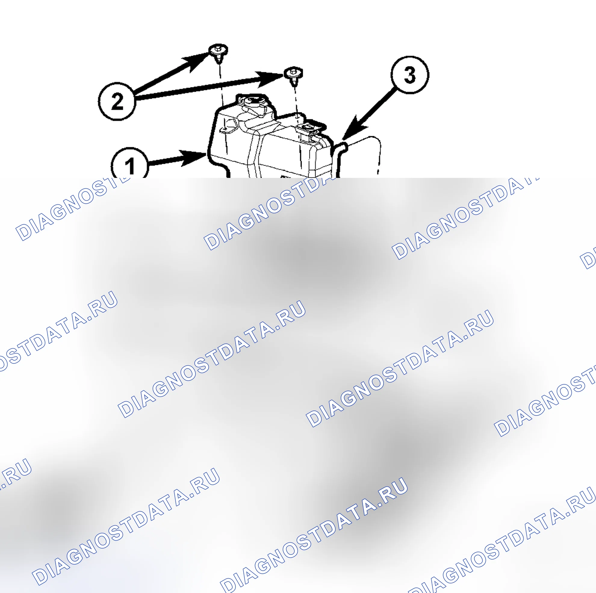 Рис. 16: РЕЗЕРВУАР ОМЫВАТЕЛЯ С БЕНЗИНОВЫМ ДВИГАТЕЛЕМ. Dodge Cab & Chassis R3500 HD transition