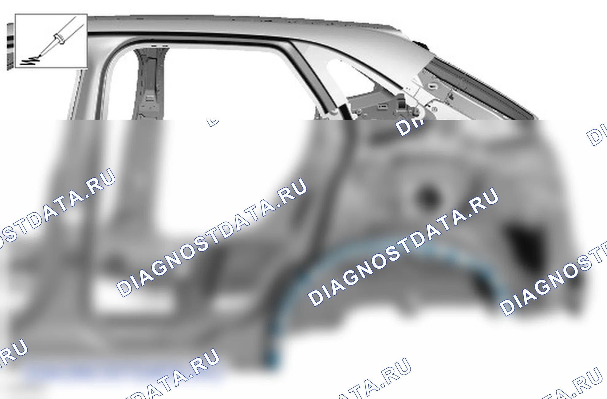 Как снять и установить левую панель задней боковой части кузова. Ford Edge II