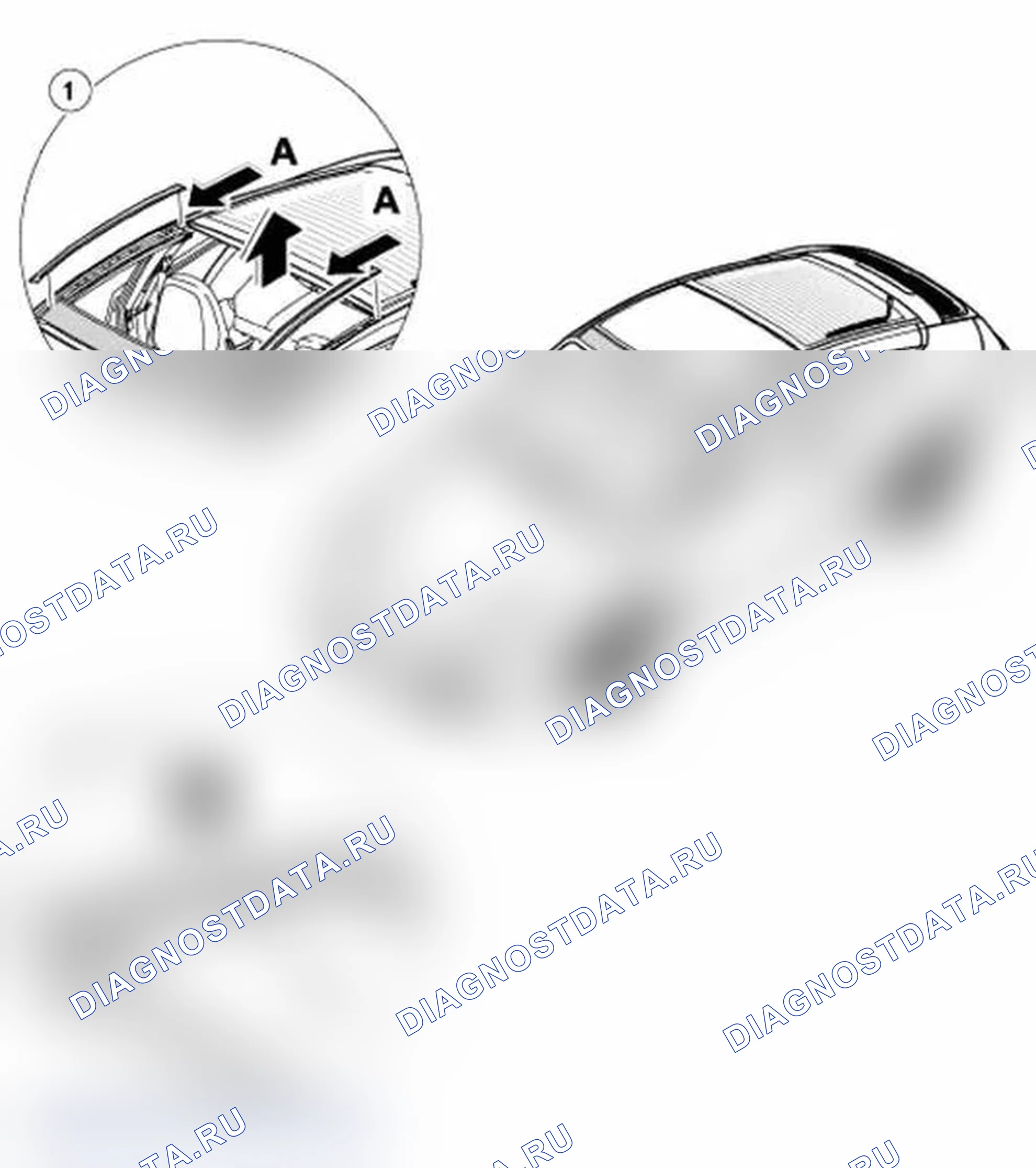 Рис. 64: Снятие крышки панели капота. Porsche 911 GT2 996