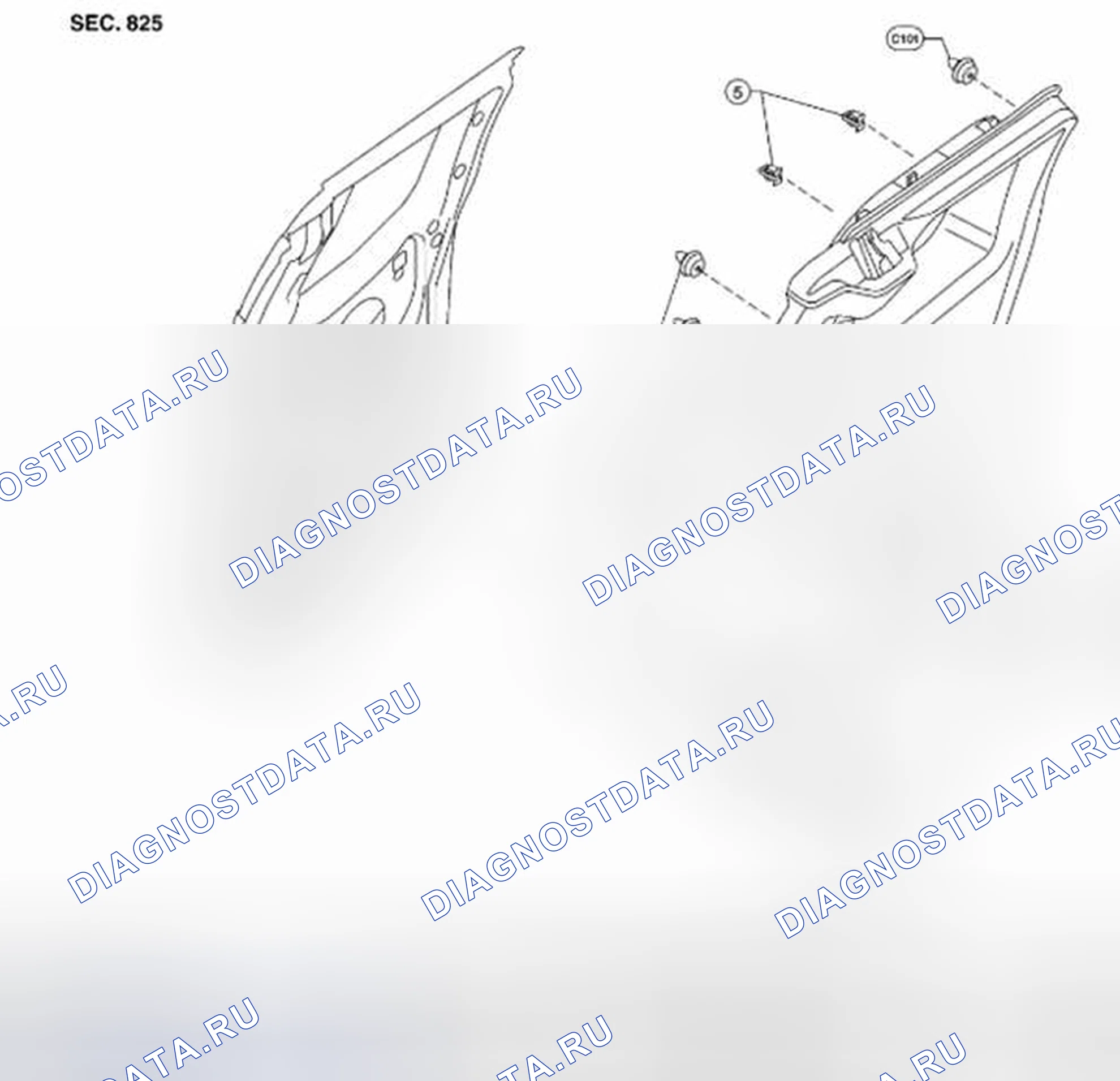 Рис. 2: ЗАДНЯЯ ДВЕРЬ - КАБИНА KING. Suzuki Equator I