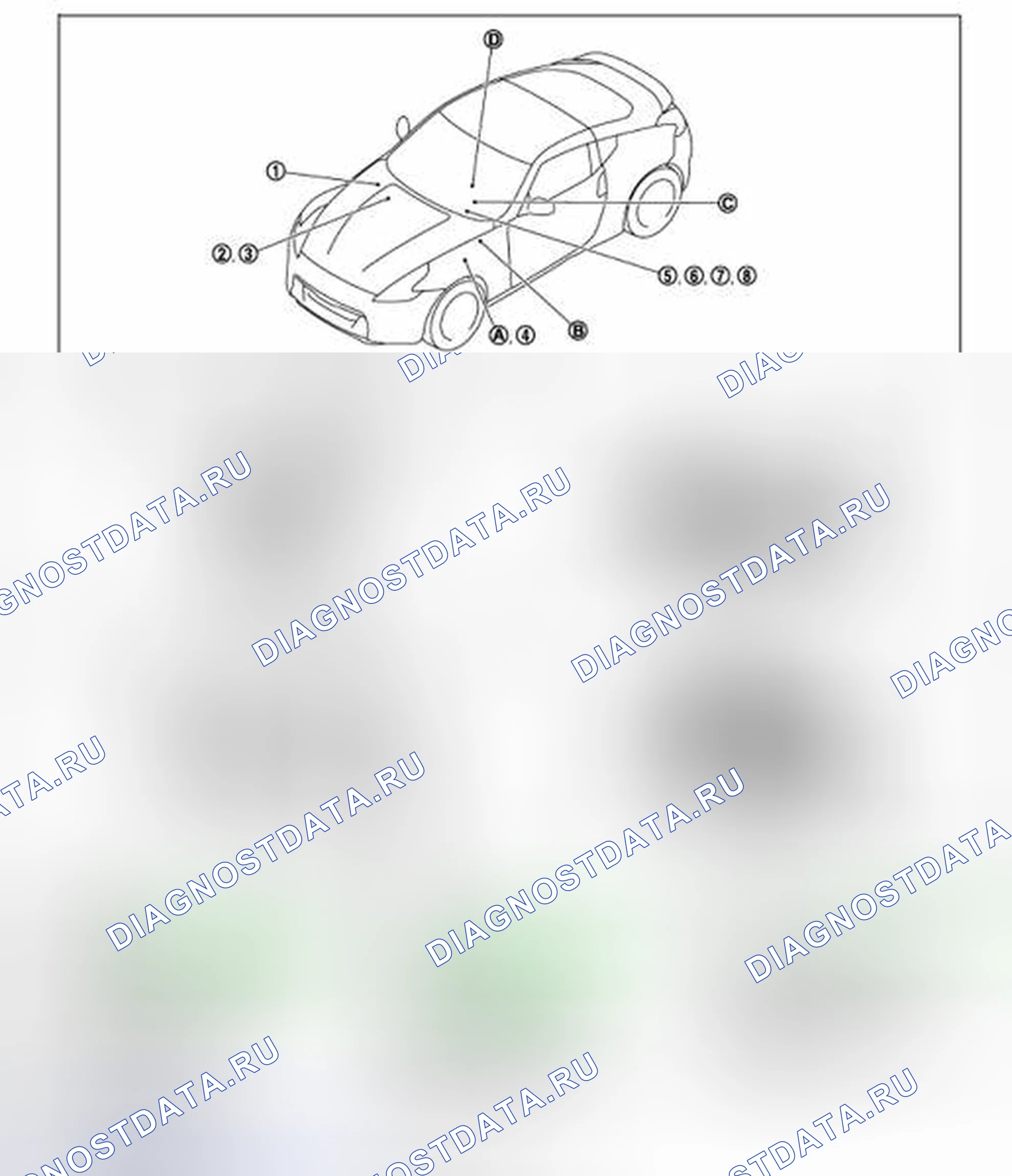 Рис. 4: Расположение компонентов. Honda MDX I