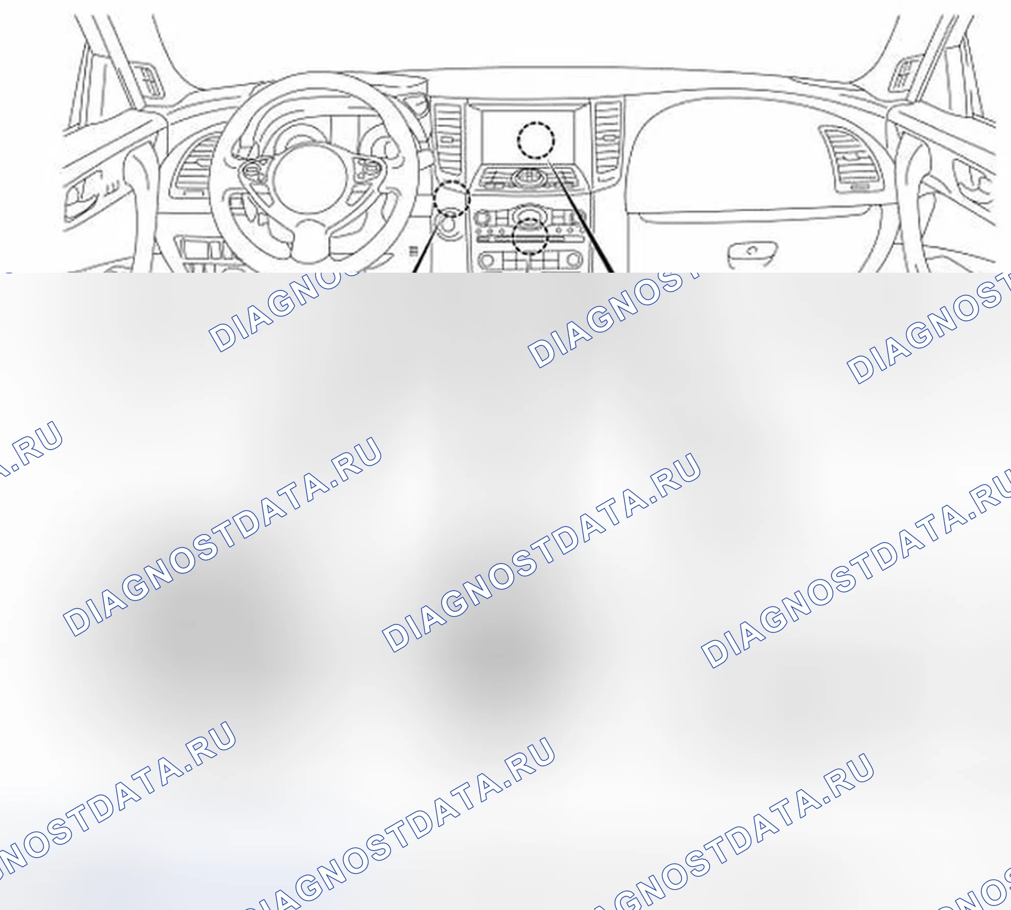 Рис. 15: Расположение компонентов. Infiniti FX50 II
