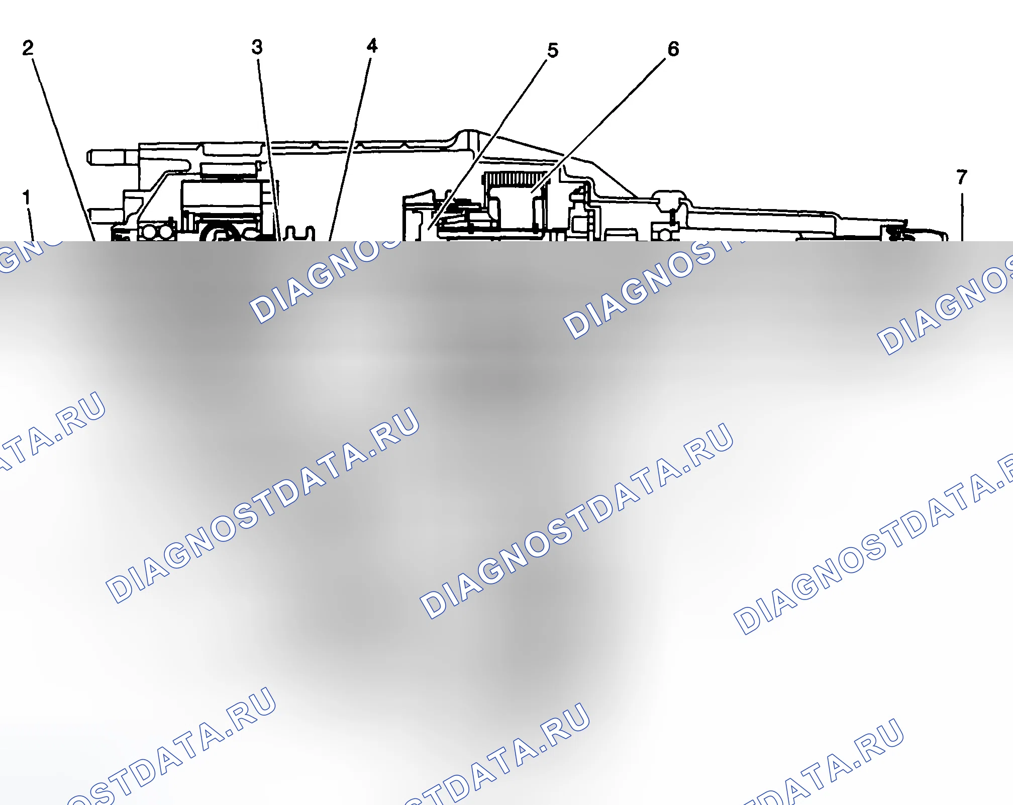 Рис. 634: Поток мощности в режиме 4HI. Chevrolet Silverado 1500 HD 