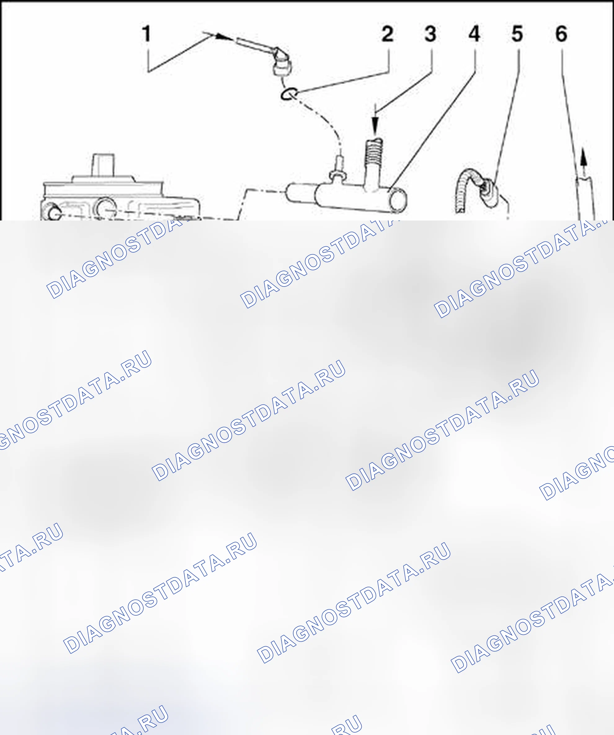 Рис. 458: Система канистр EVAP, обзор сборки. Volkswagen Golf Mk4