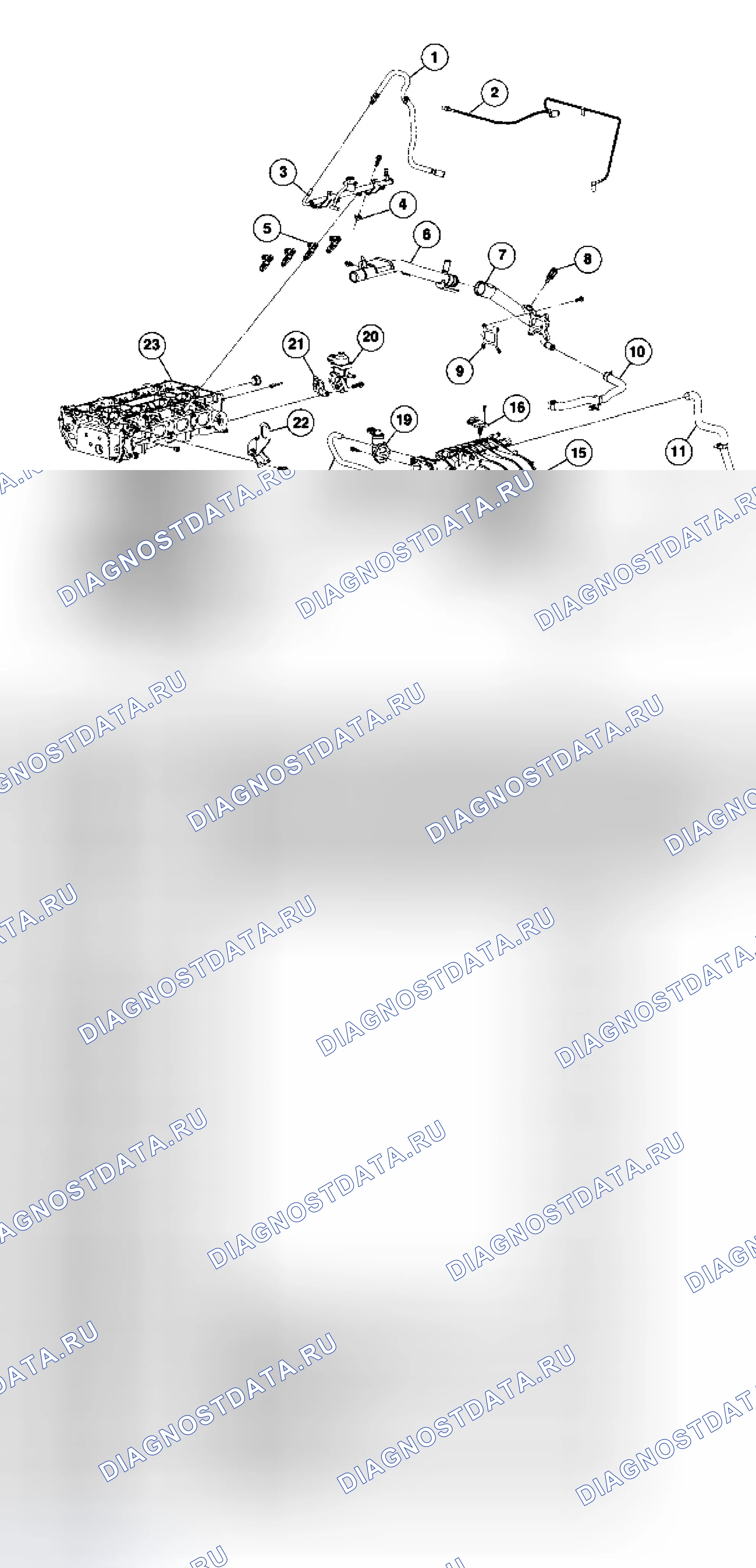 Рис. 82: Впускной коллектор. Ford Ranger I