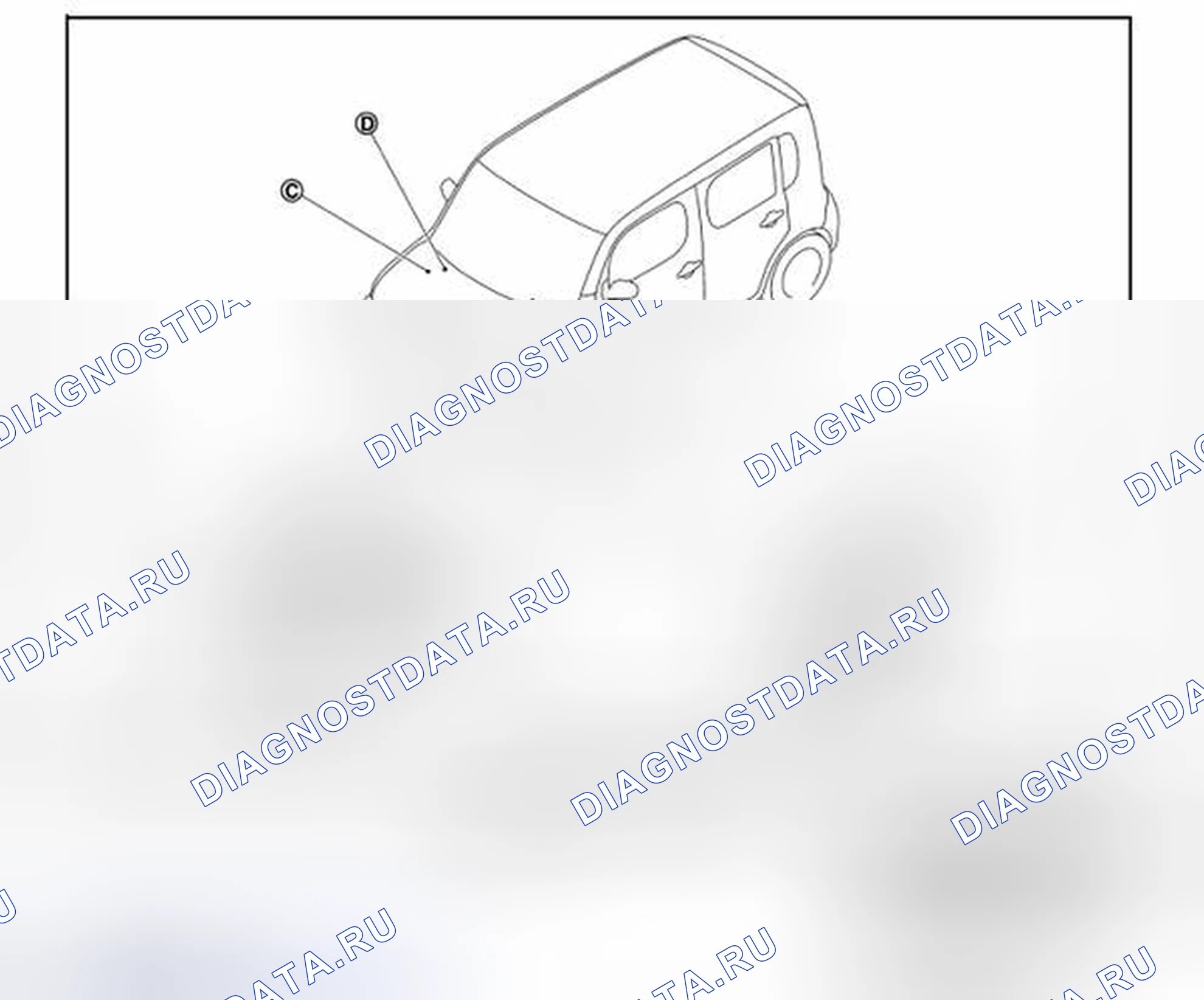 Рис. 24: Расположение компонентов. Nissan Cube III