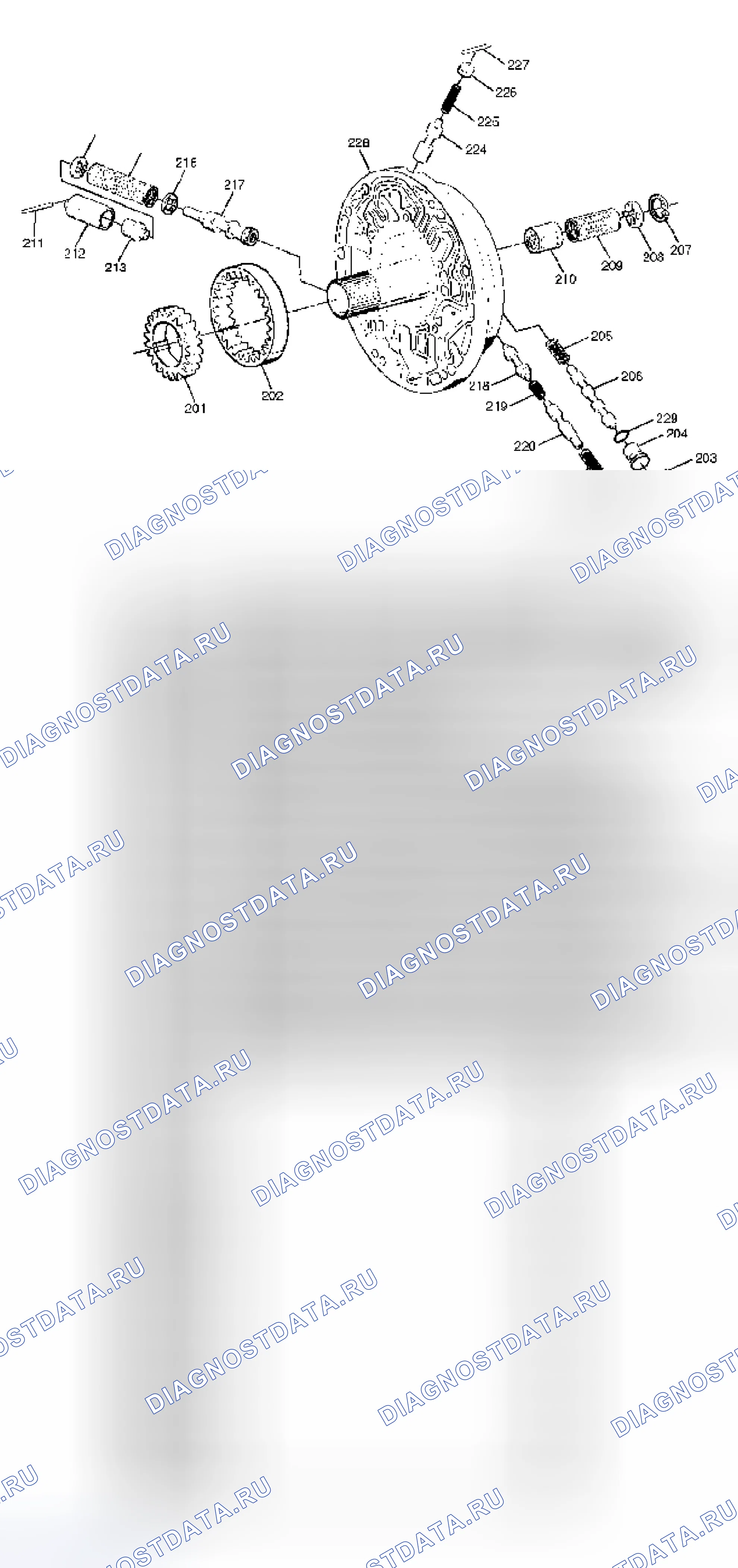 Рис. 13: Насос в сборе. Isuzu Axiom I