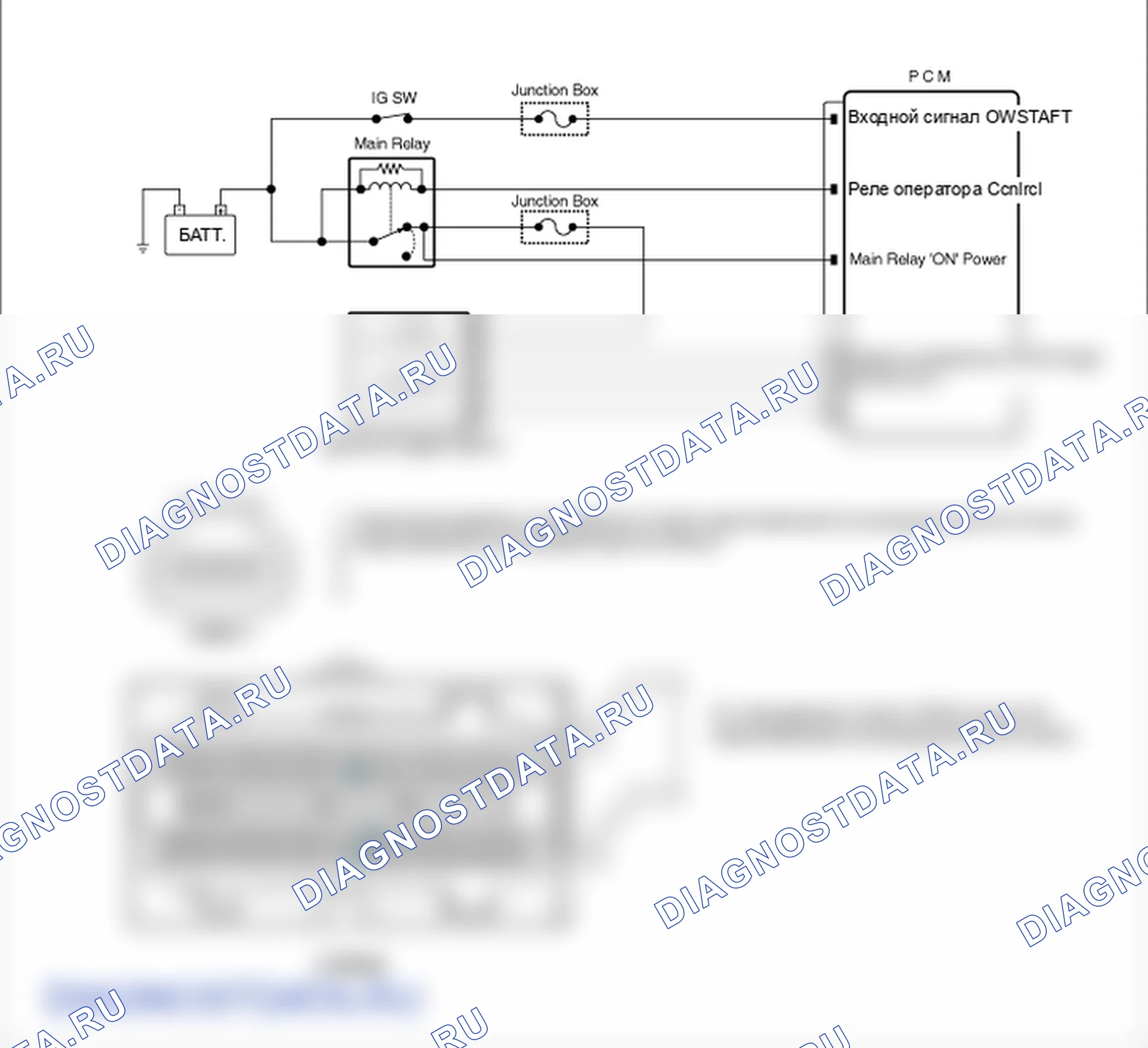 Фрагмент электросхемы: P0132. Hyundai Santa Fe CM
