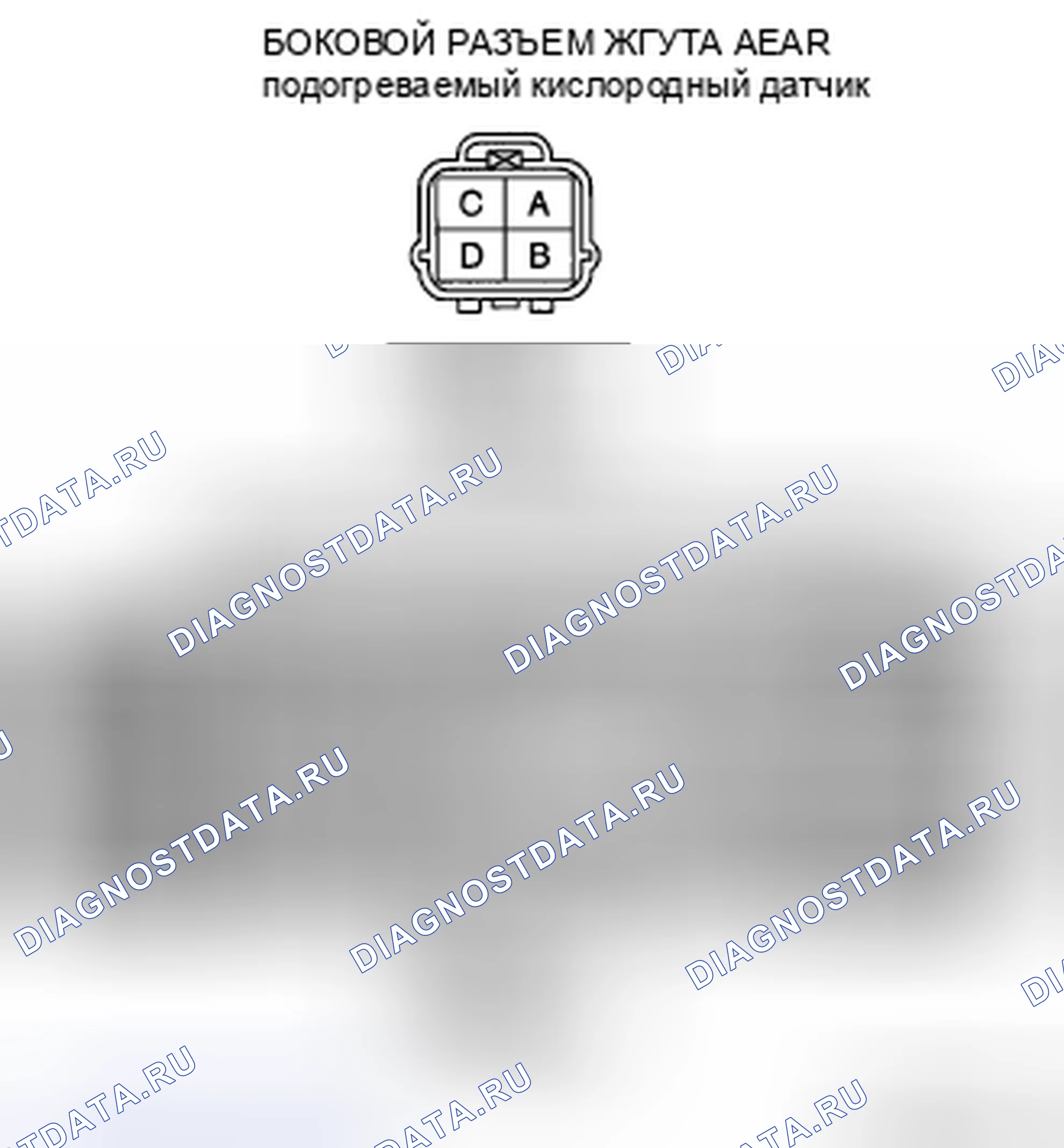 Рис. 55: Проверка обрыва / короткого замыкания задней цепи подогреваемый кислородный датчик (датчик). Mazda 5 I рестайлинг