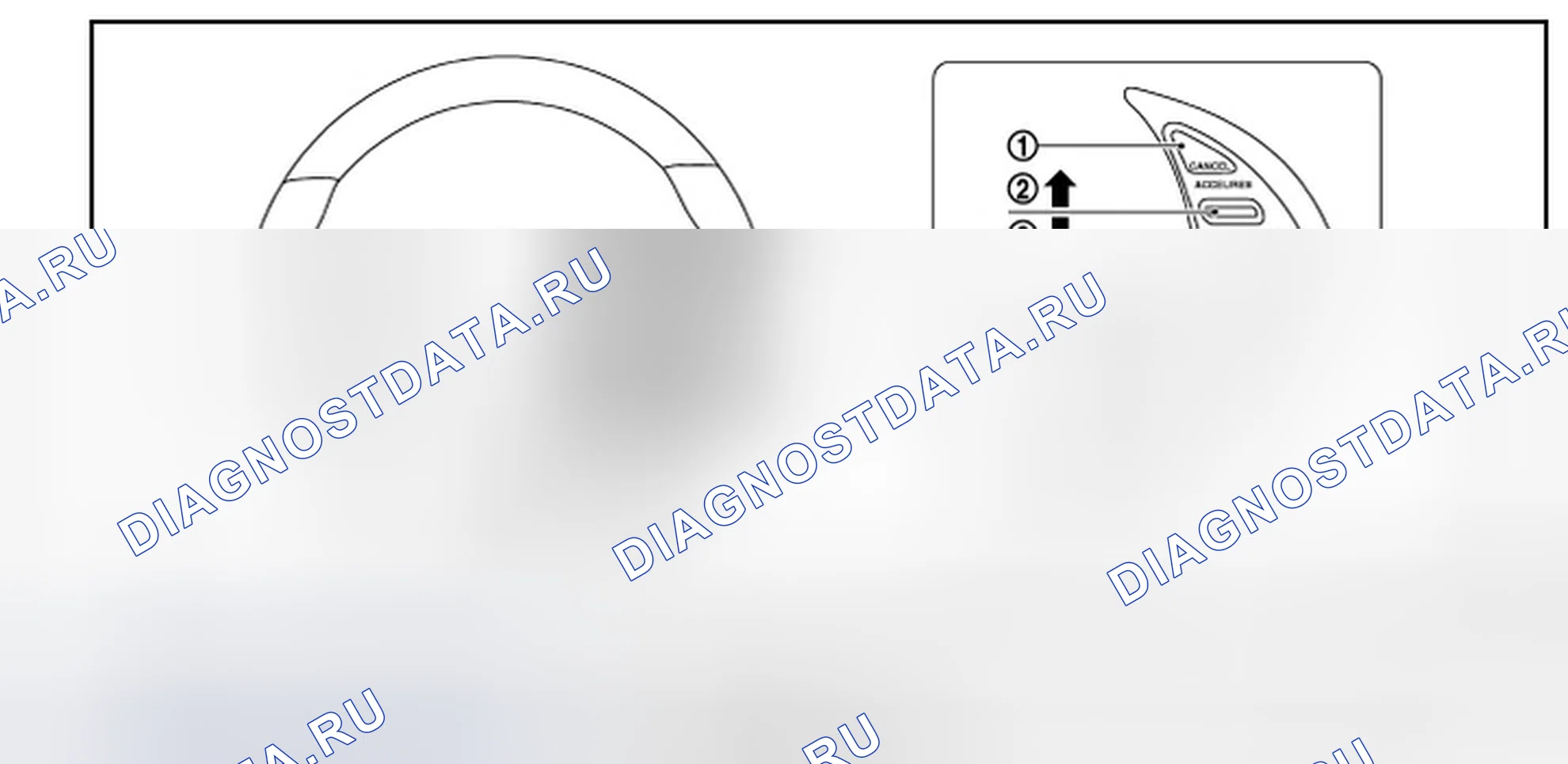 Рис. 76: Рулевой переключатель ICC. Infiniti Q60 I