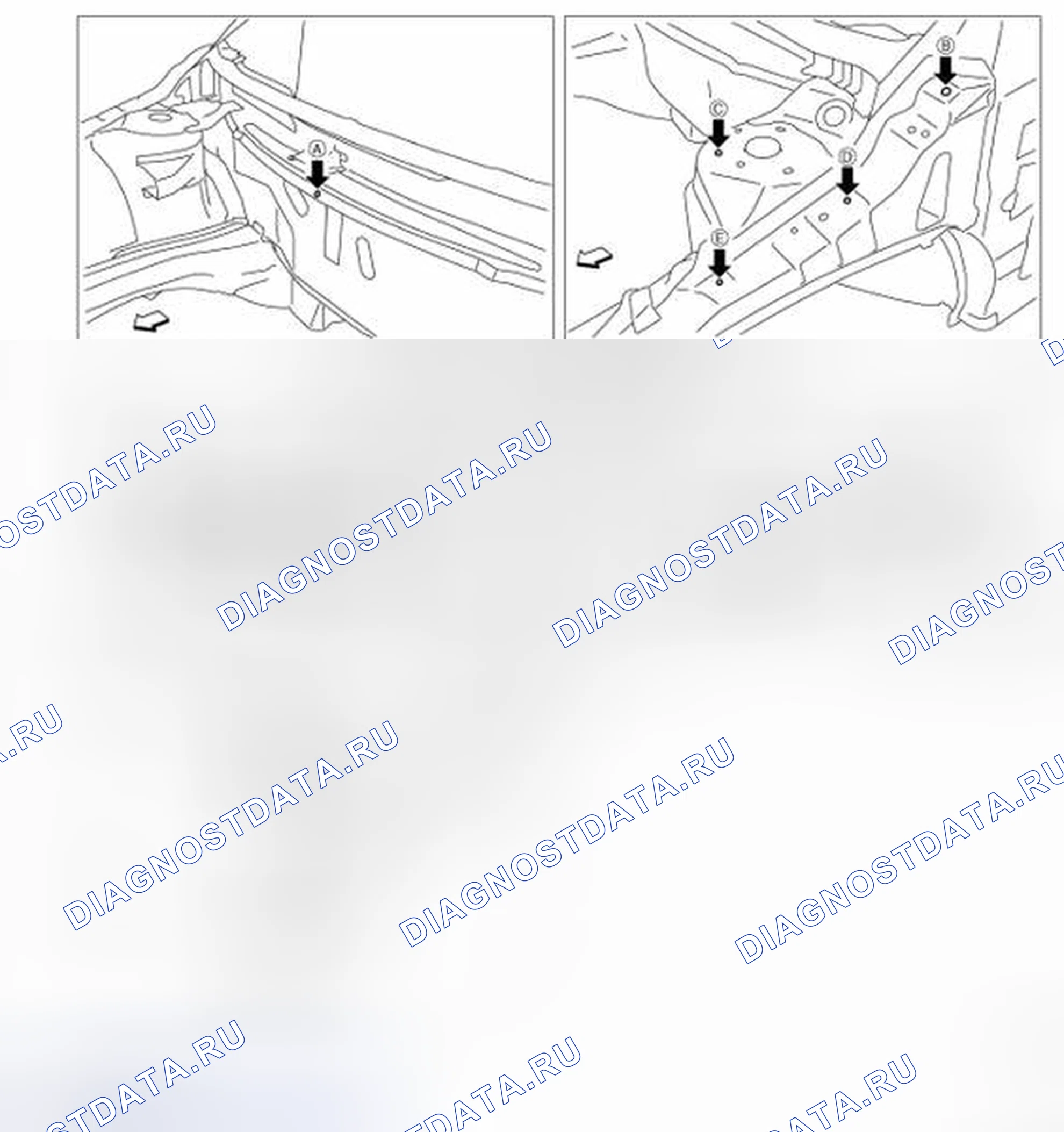 Рис. 23: Точки измерения. Honda Inspire I