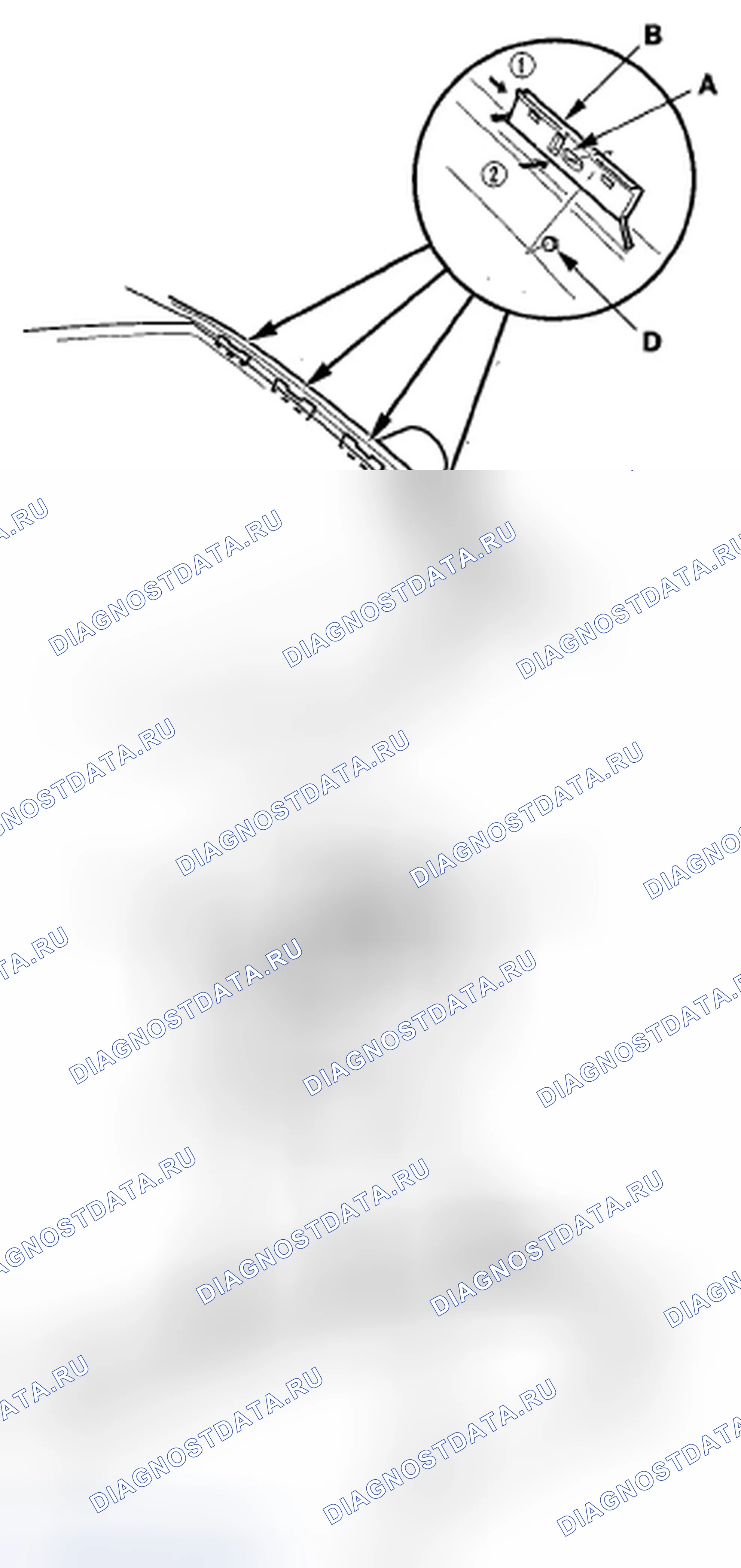 Рис. 197: Замена фиксатора. Honda Civic VIII