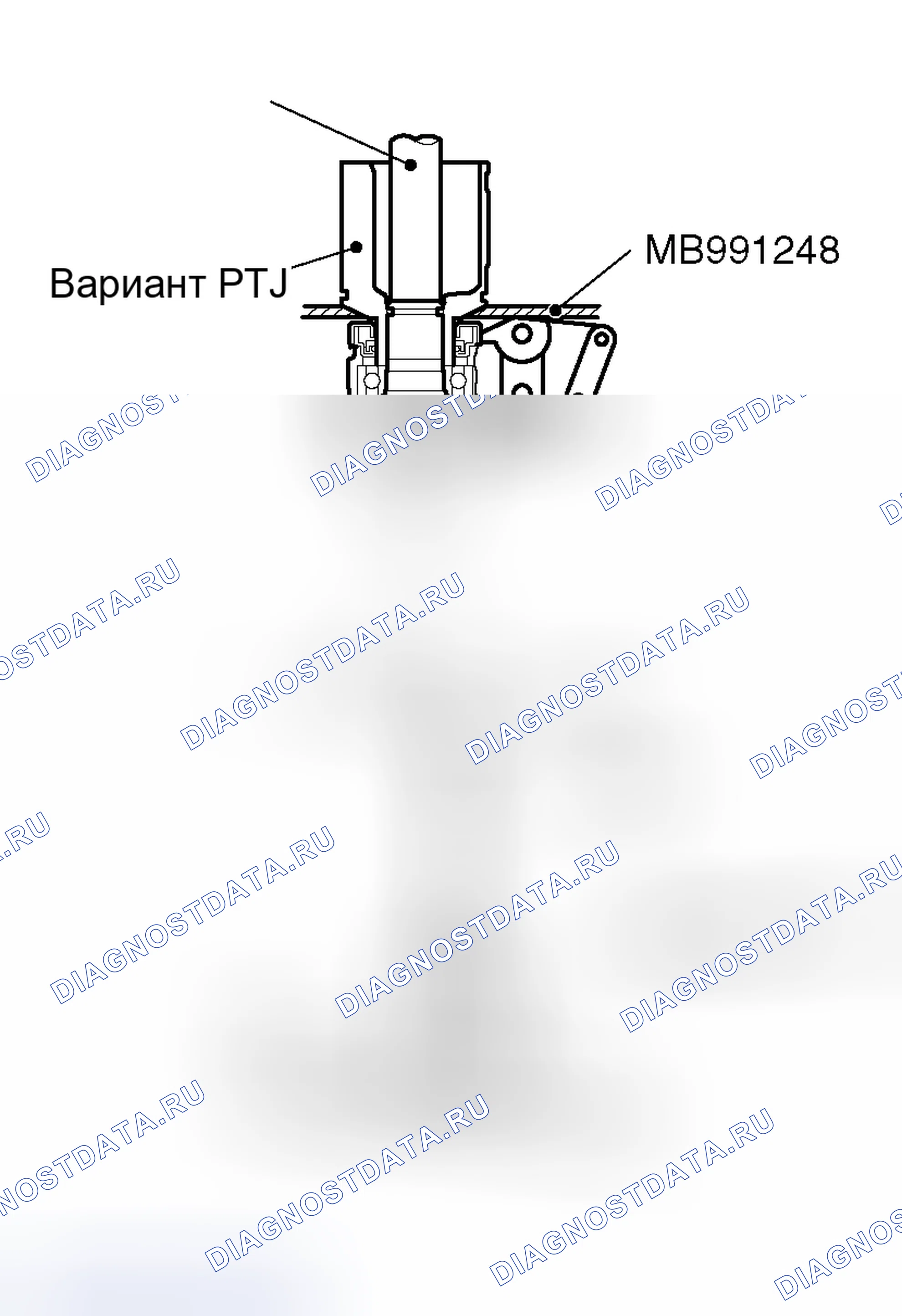 Рис. 23: < B > ДЕМОНТАЖ ВНУТРЕННЕГО ВАЛА < 3.8L-правый >. Mitsubishi Galant IX рестайлинг