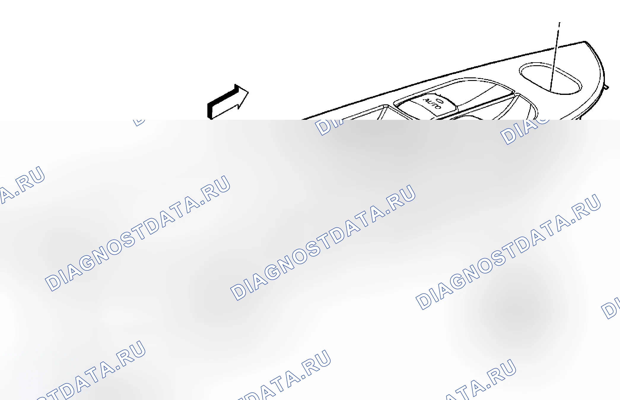 Рис. 13: Замена выключателя блокировки дверей - дверь водителя. Chevrolet Malibu VII