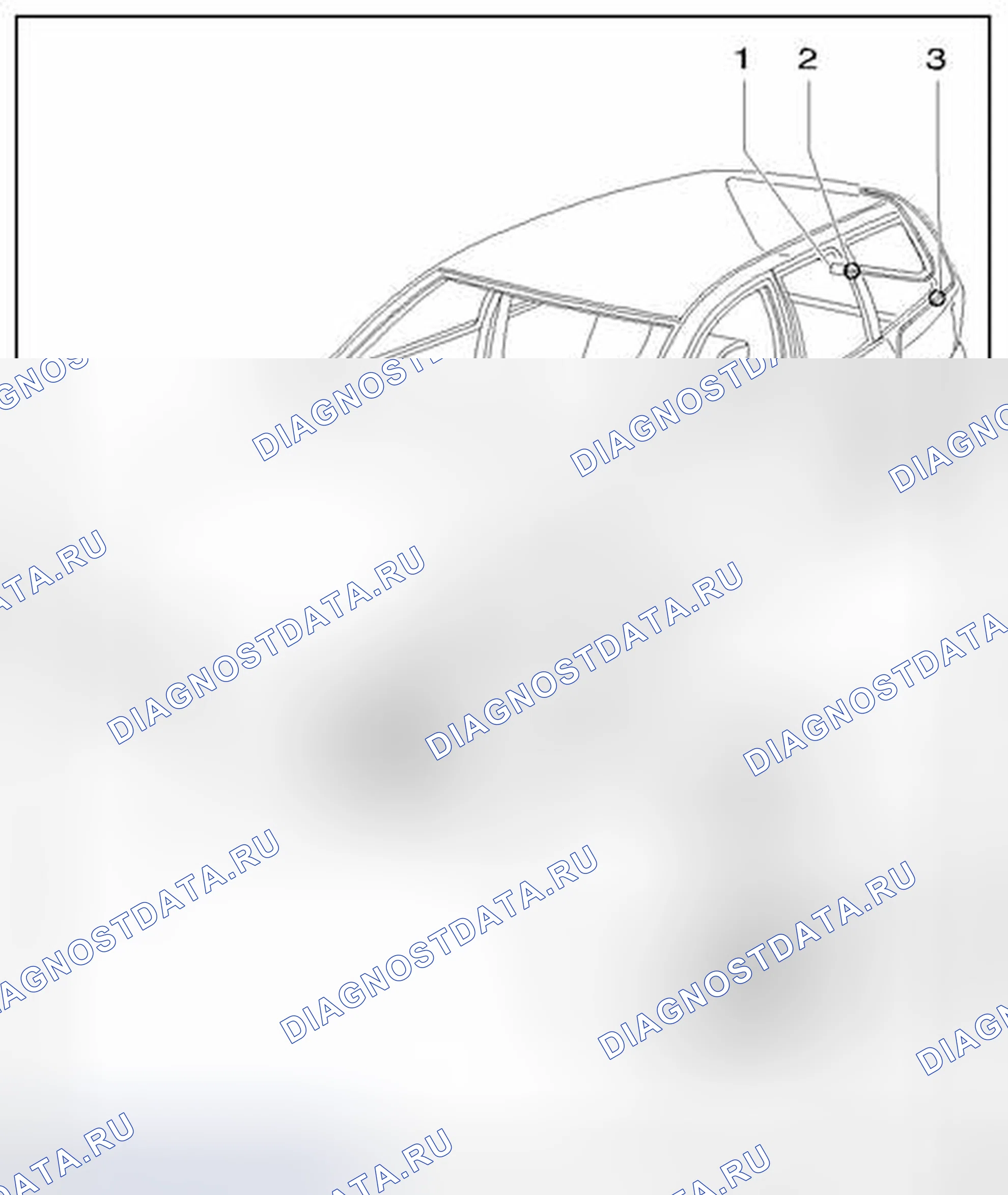 Рис. 170: Система омывателя заднего окна - обзор сборки. Volkswagen Passat B5