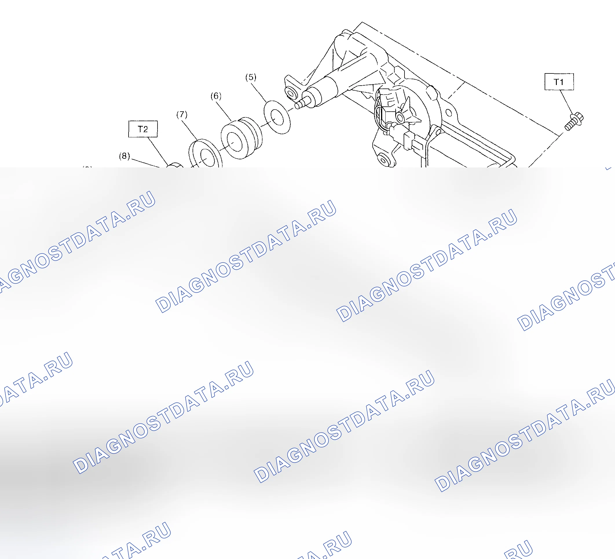 Рис. 3: ЗАДНИЙ СТЕКЛООЧИСТИТЕЛЬ. Subaru Forester SG