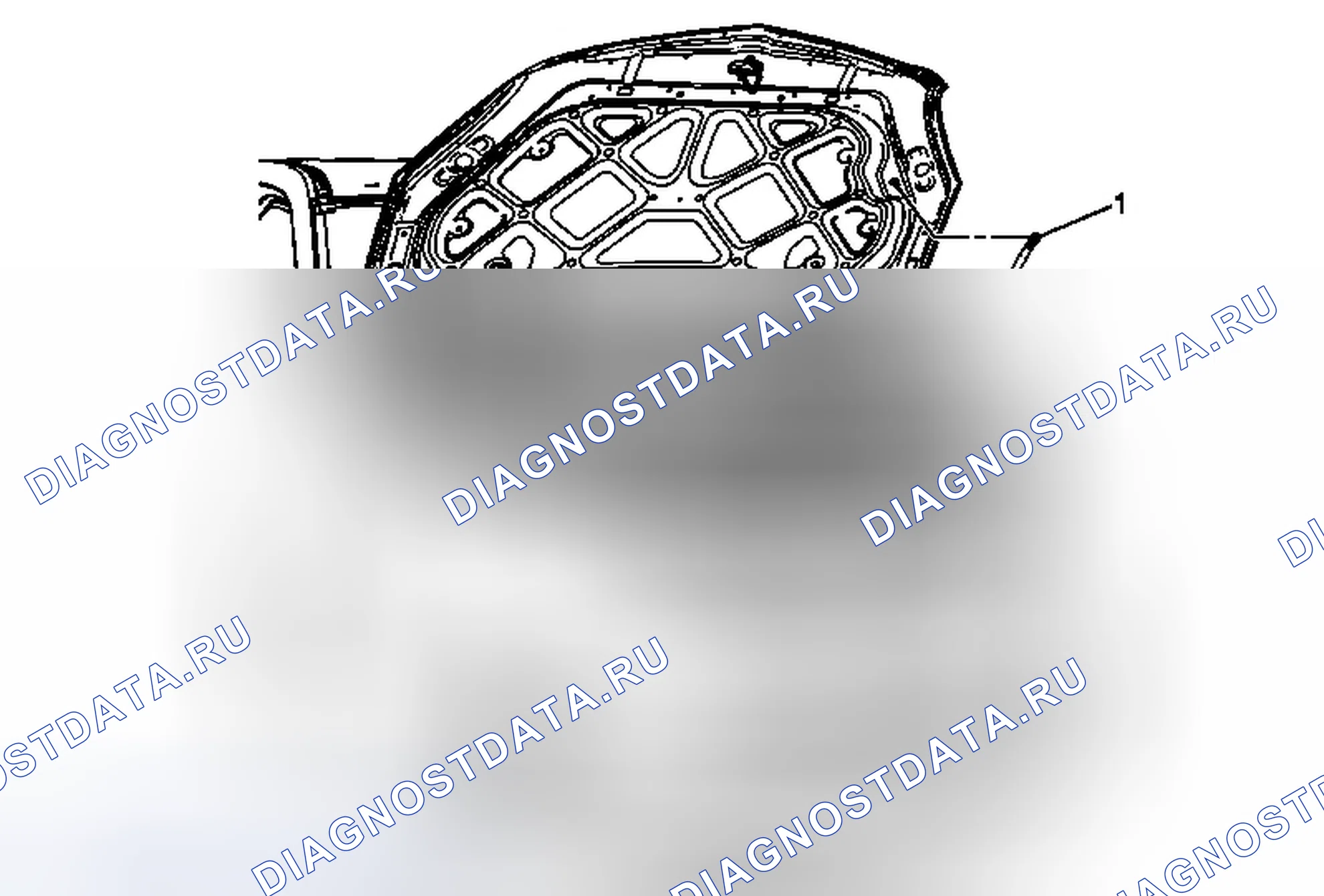 Рис. 54: Замена стойки капота. Chevrolet Equinox II