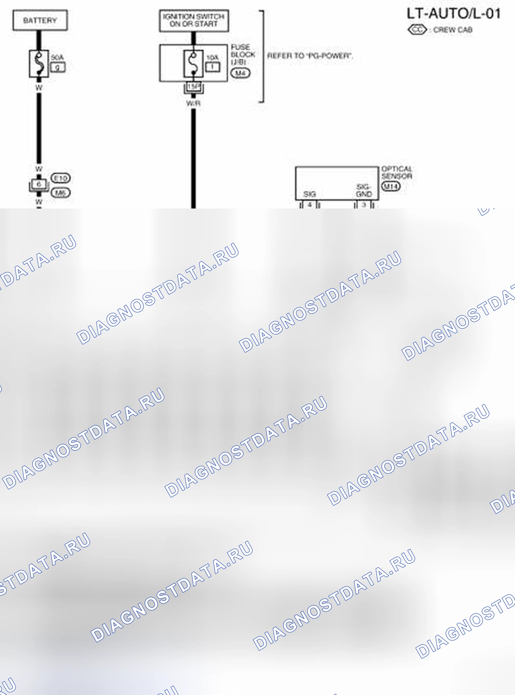 Рис. 44: LT-AUTO / L-01 - электросхема. Nissan Frontier D40