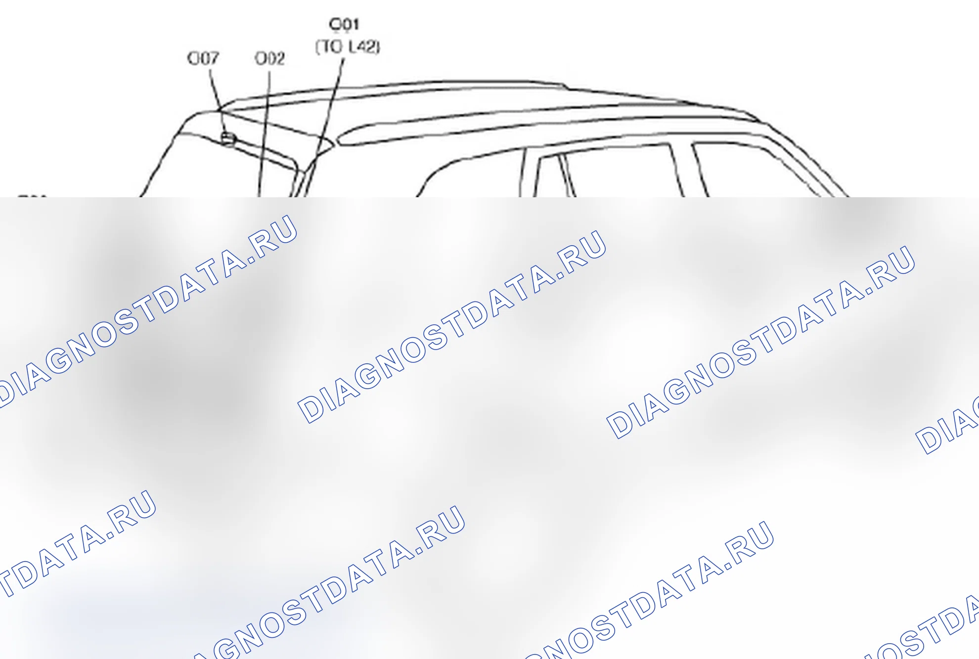 Рис. 52: O: Жгут задних торцевых дверей. Suzuki Grand Vitara II