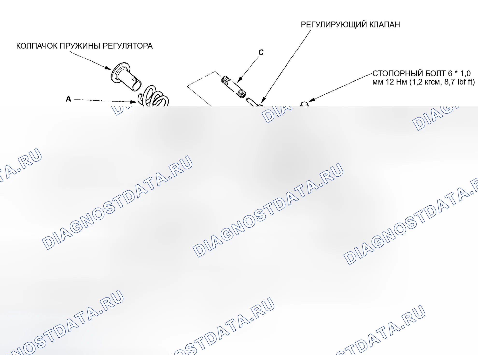 Рис. 359: Разборка, осмотр и повторная сборка корпуса регулирующего клапана. Honda Pilot I