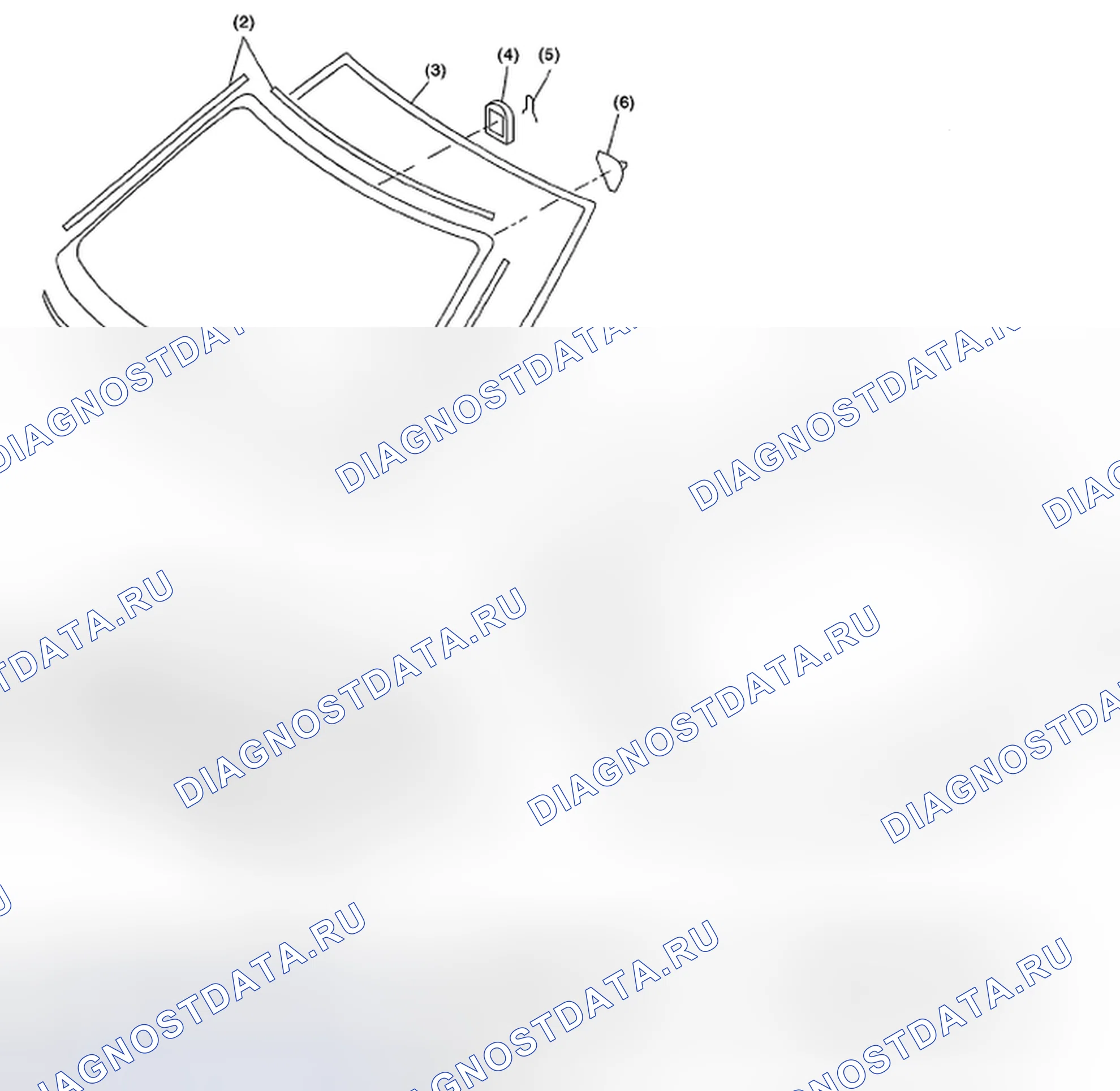 Рис. 8: ФИКСИРОВАННОЕ СТЕКЛО (МОДЕЛЬ СЕДАНА). Subaru Impreza WRX GH