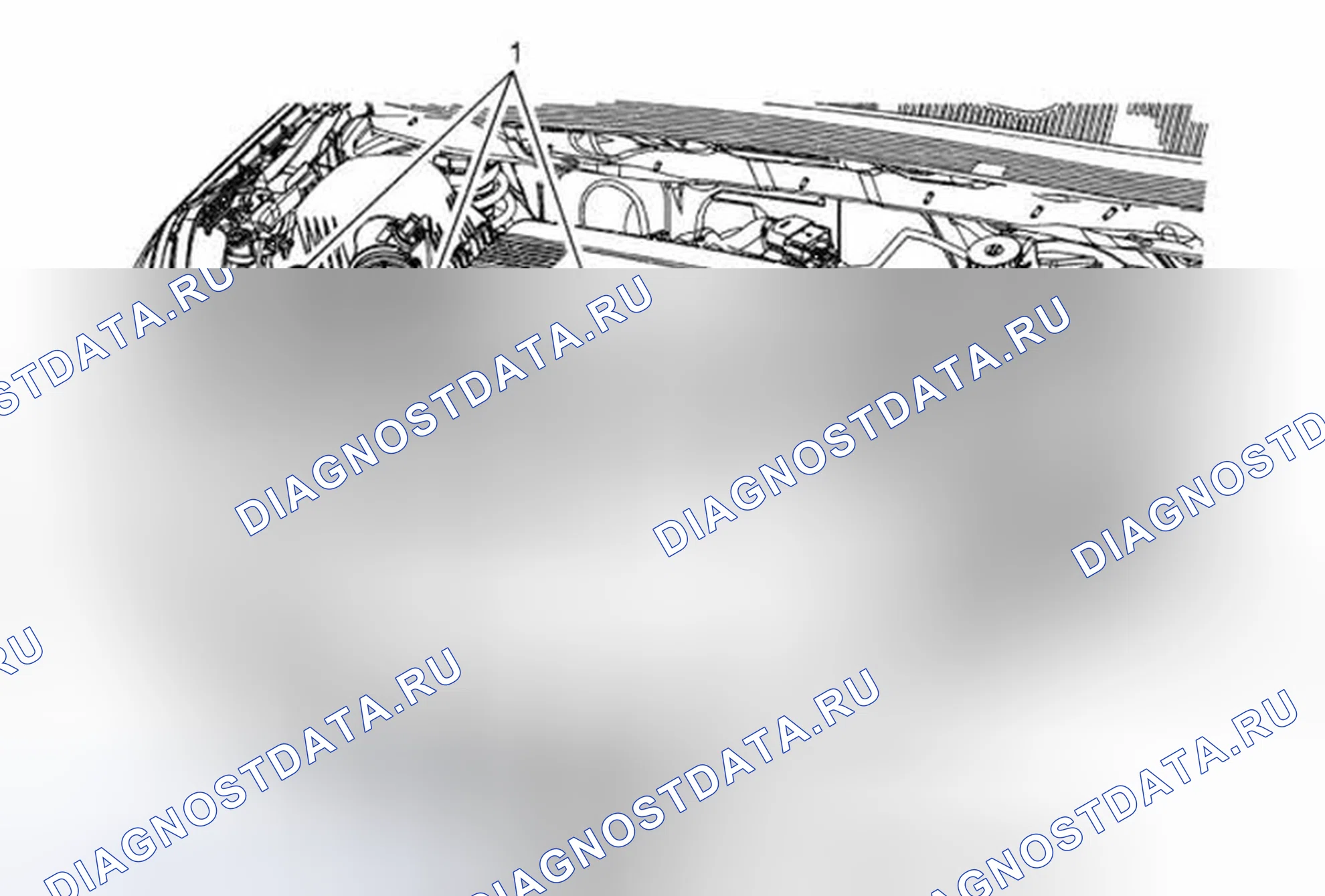 Рис. 19: Передняя облицовка бампера, открывающая верхнюю крышку Замена. Buick Encore I