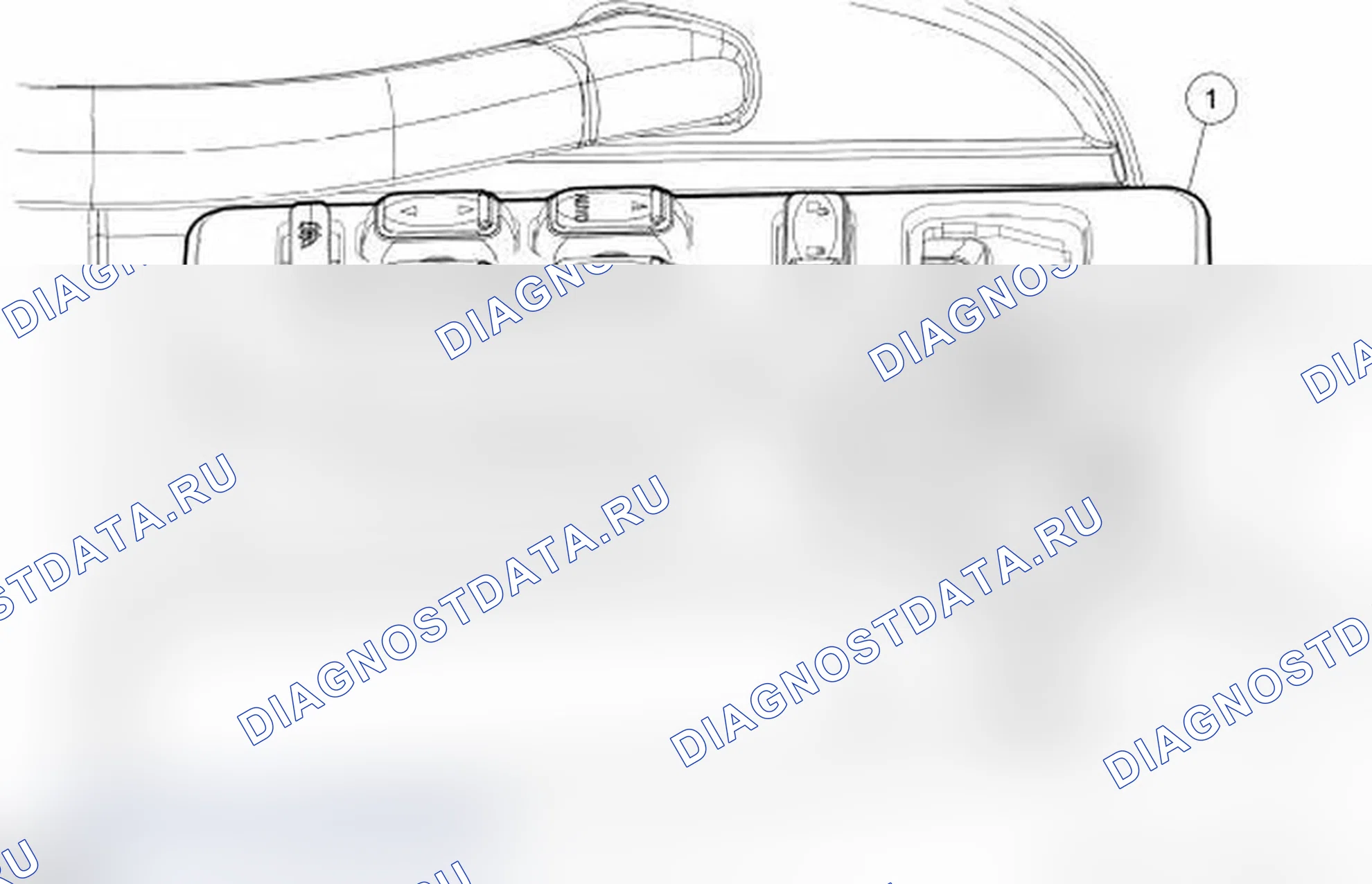 Рис. 20: Переключатель управления внешним зеркалом. Mercury Grand Marquis IV рестайлинг