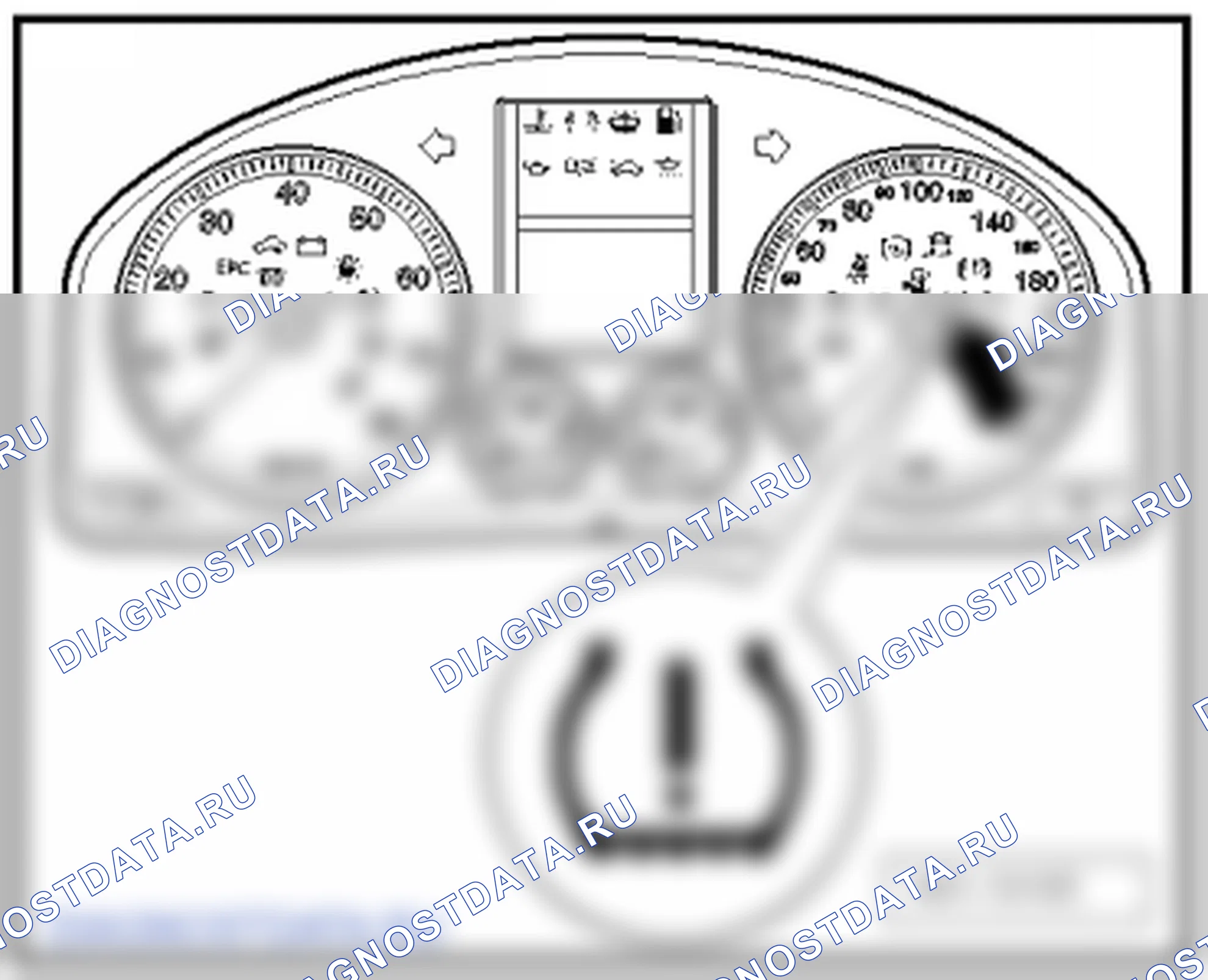 Контрольная индикация давления в шинах. Volkswagen Golf Mk5