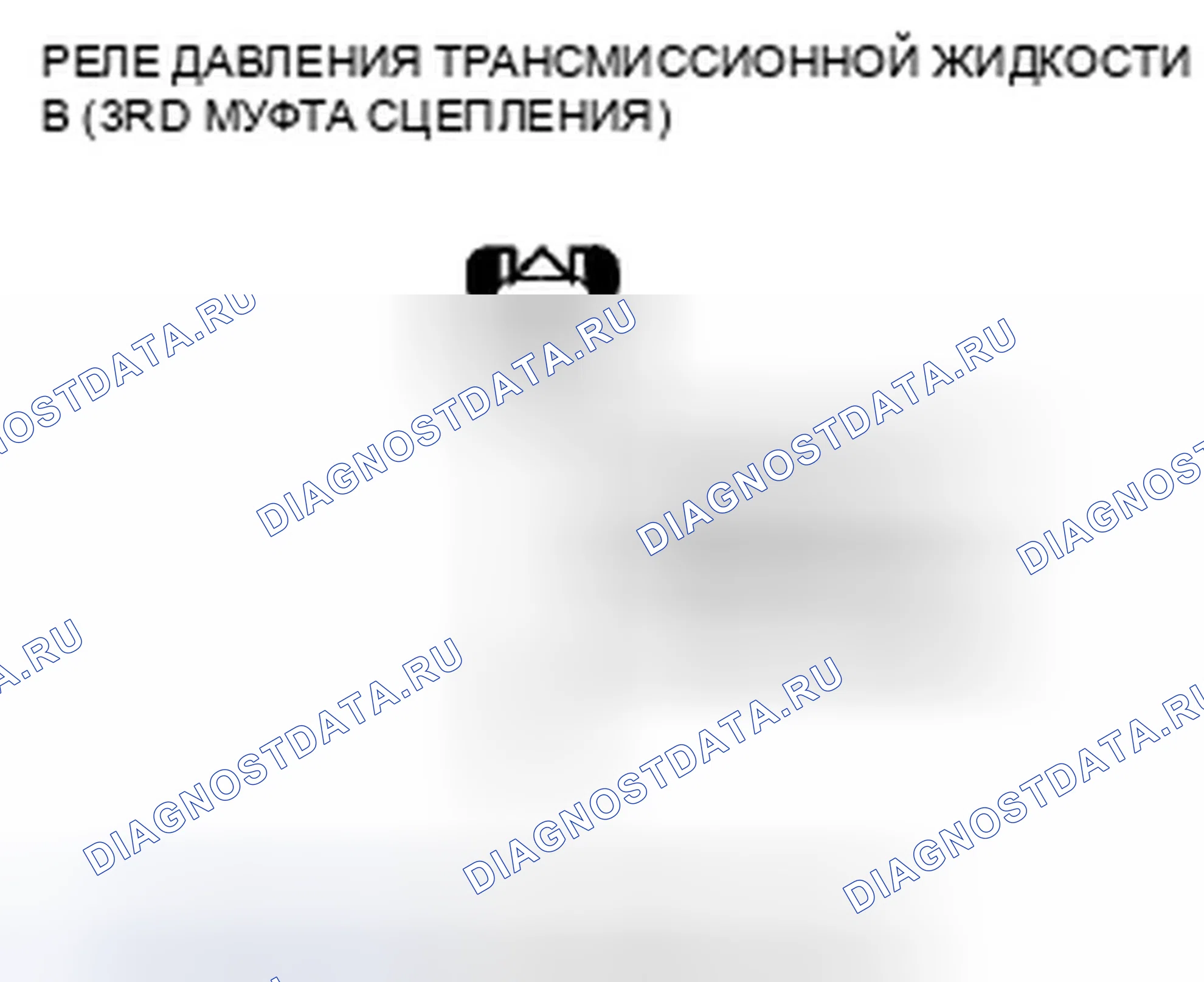 Рис. 987: расшифровка кода ошибки P0848: Разомкнут в цепи реле давления трансмиссионной жидкости B (3-е сцепление) или трансмиссионной жидкости. Honda Crosstour I