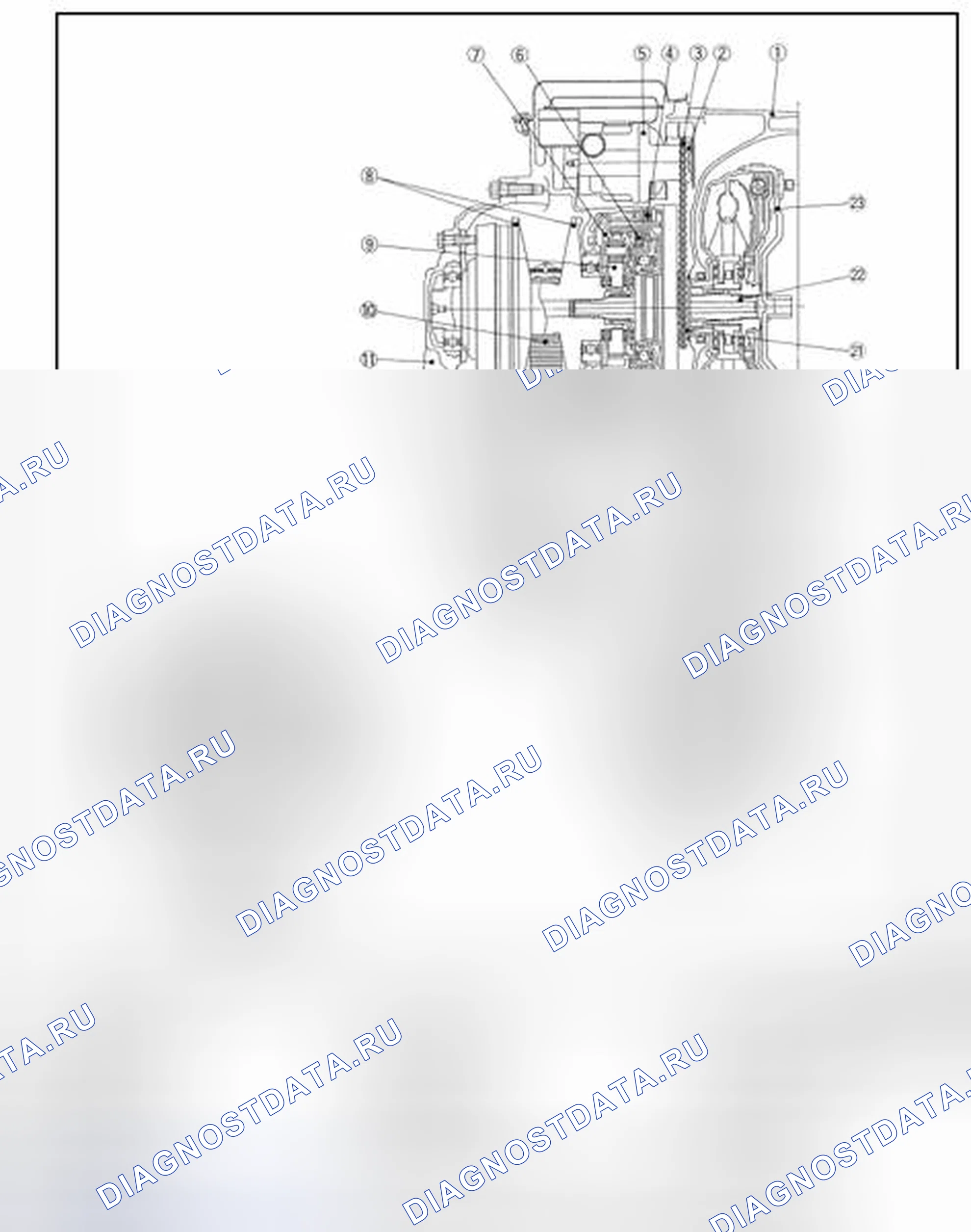 Рис. 3: трансмиссия: поперечное сечение. BMW 4 серия F32/F33 рестайлинг
