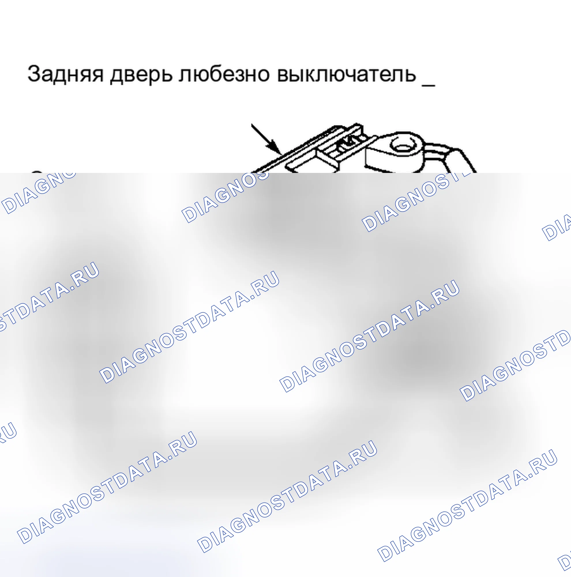 Рис. 66: Переключатель задней двери. Toyota Sienna I