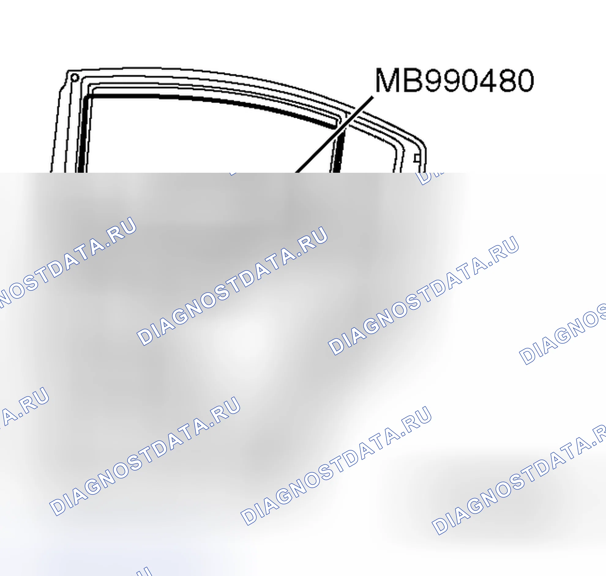 Рис. 95: < < A > > ДЕМОНТАЖ ОКОННОГО РЕГУЛЯТОРА В СБОРЕ. Mitsubishi Galant IX рестайлинг
