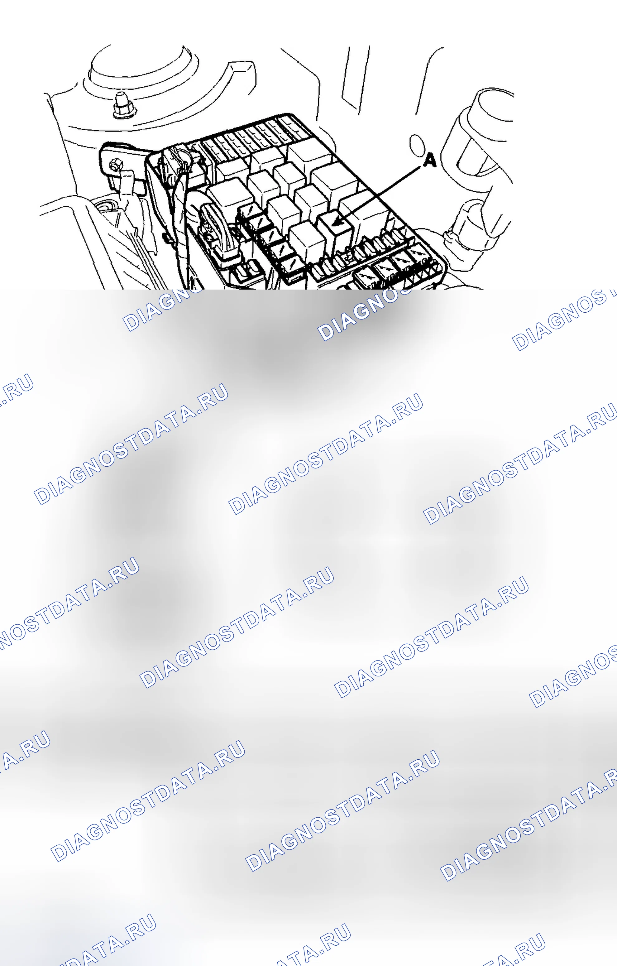 Рис. 13: Реле передней противотуманной фары. Hyundai Tucson I