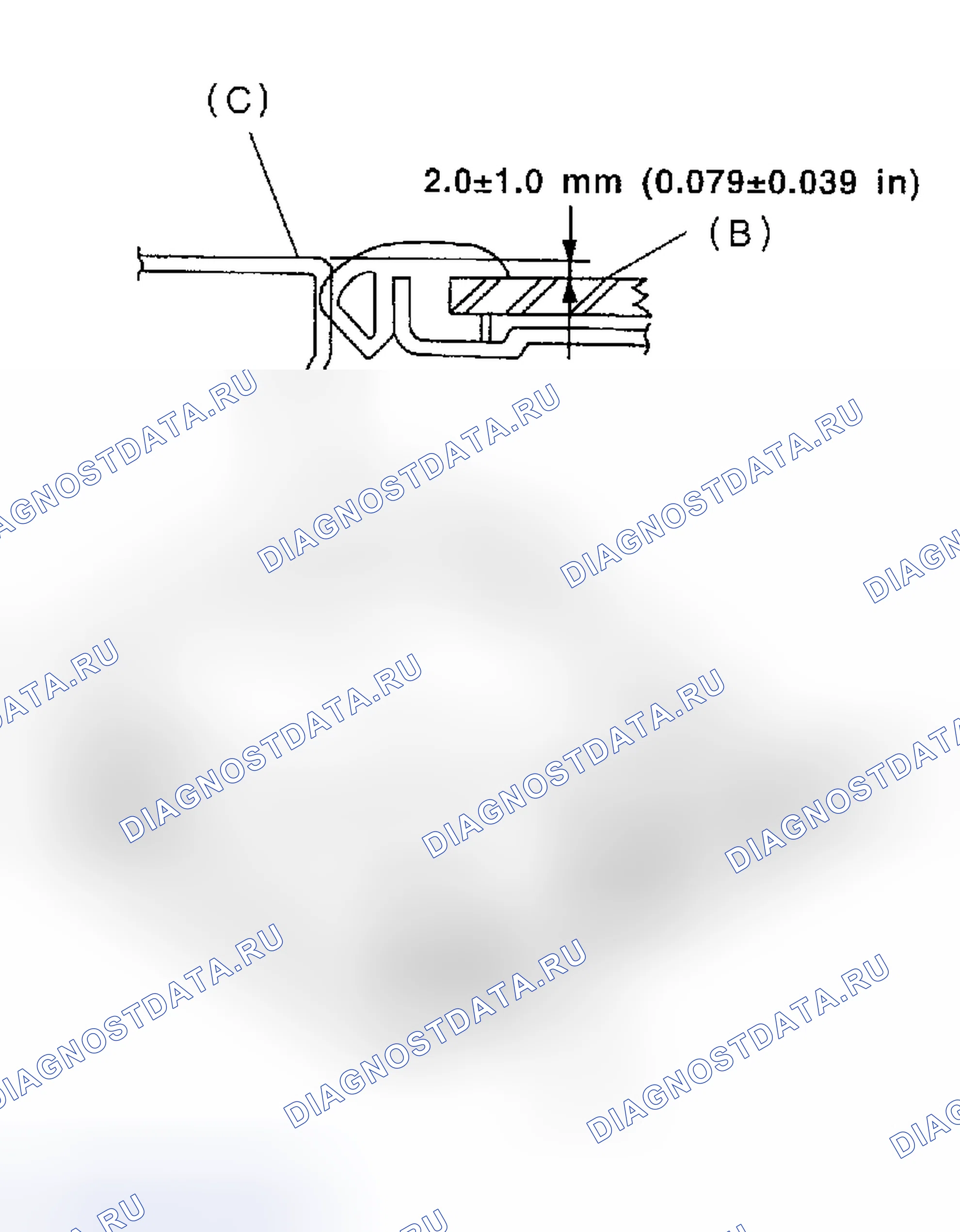Рис. 4: РЕГУЛИРОВКА ЗАЗОРА ПО ВЫСОТЕ. Subaru Forester SG
