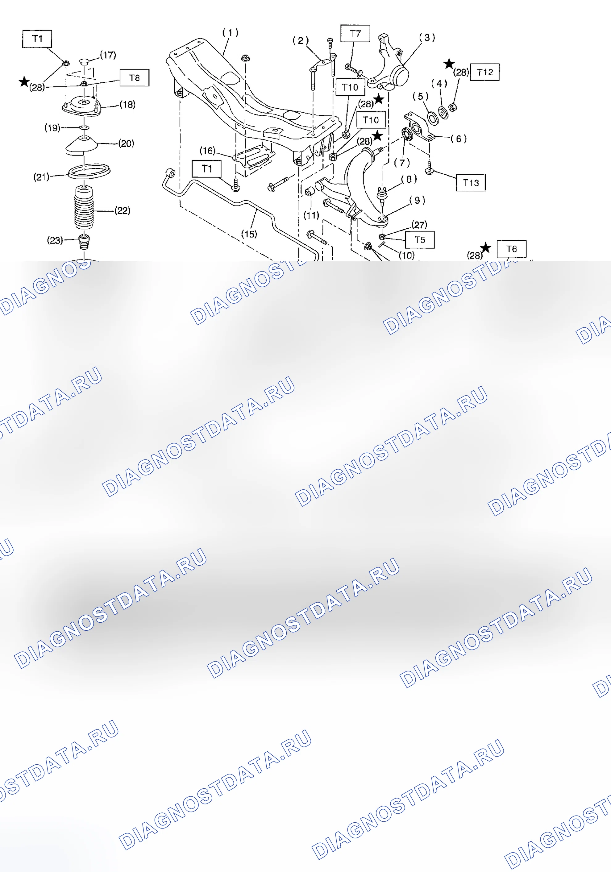 Рис. 5: ПЕРЕДНЯЯ ПОДВЕСКА. Subaru Impreza WRX GD/GG рестайлинг
