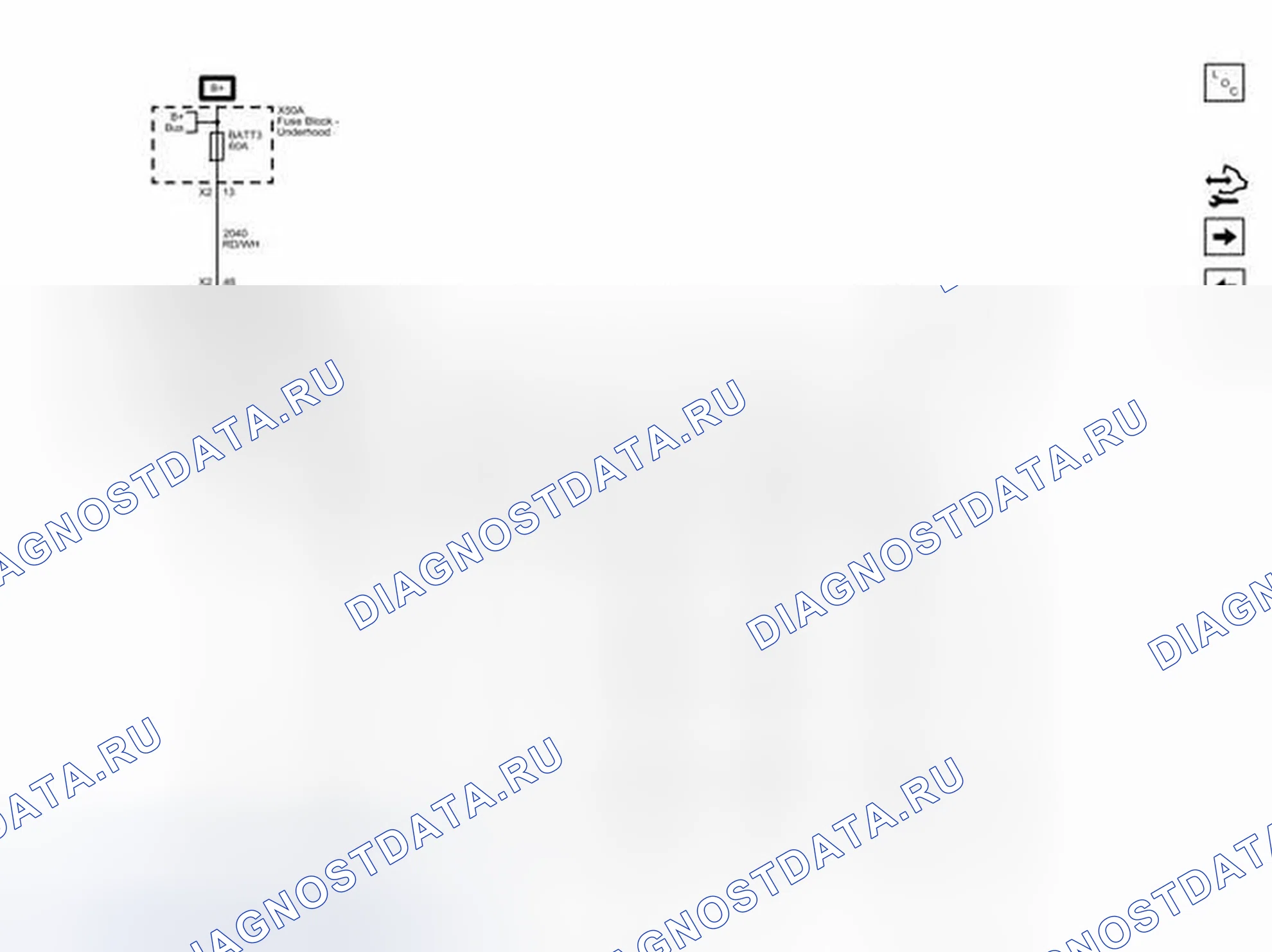 Рис. 54: BATT3, DRV Pwr Wndw, ключ CAPTURE, OSRVM, PASS Pwr Wndw и предохранители S / люк крыши. Chevrolet Captiva I рестайлинг 2