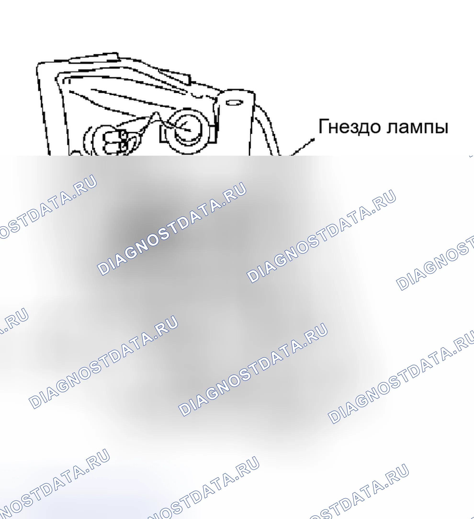 Рис. 55: ФАРА (ВЕРХНЯЯ) БЛИЖНЕГО СВЕТА. Nissan 350Z I