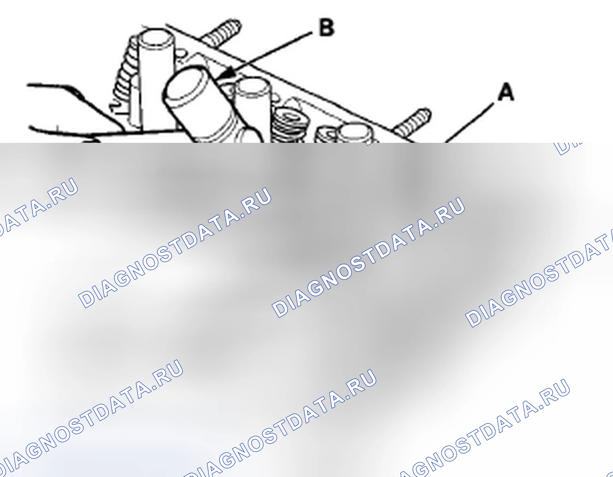 Рис. 632: Демонтаж клапана, пружины и уплотнения клапана. Honda Accord VIII