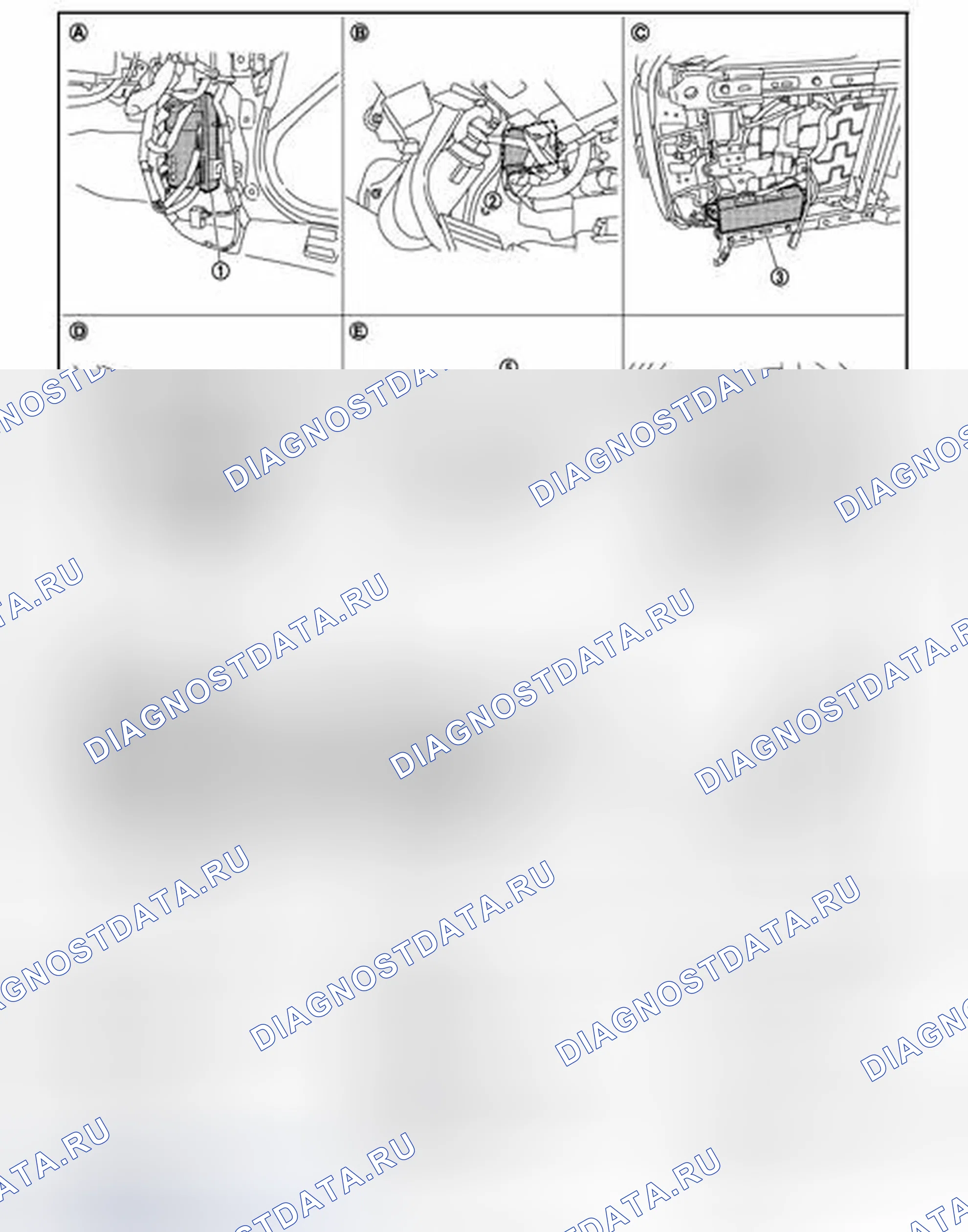 Рис. 240: ФУНКЦИЯ ПАМЯТИ: Расположение компонентов. Infiniti G37 IV рестайлинг