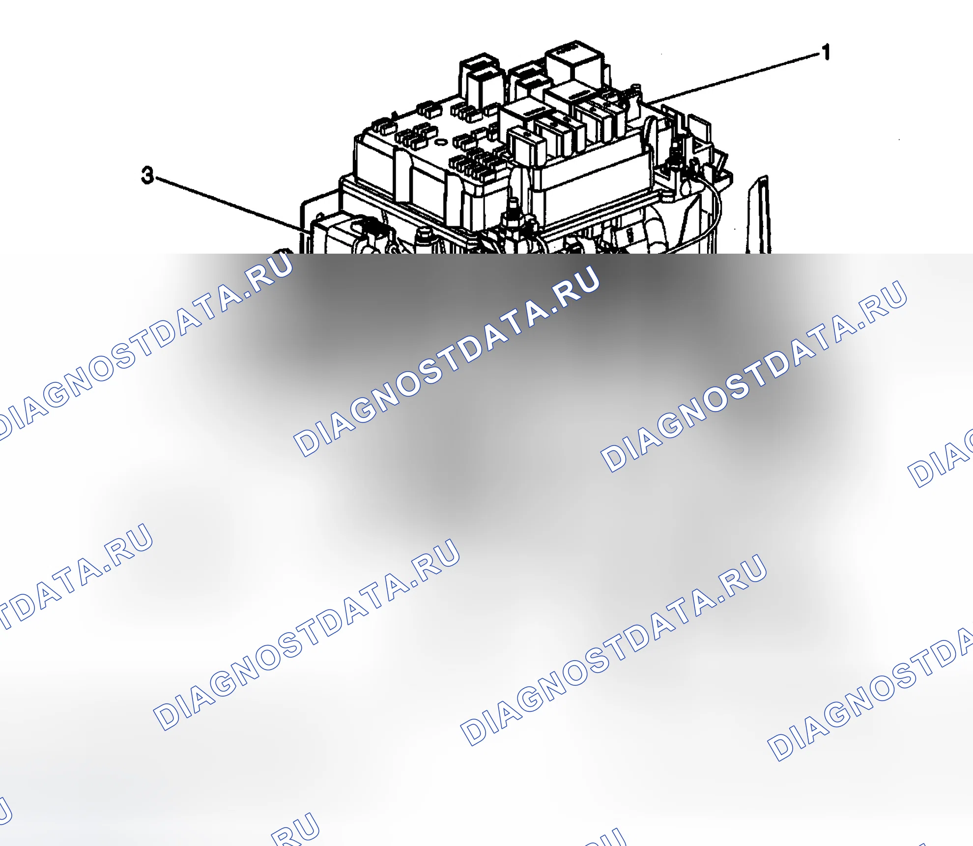 Рис. 57: Реле отбора мощности (КОМ). Chevrolet Silverado 2500 
