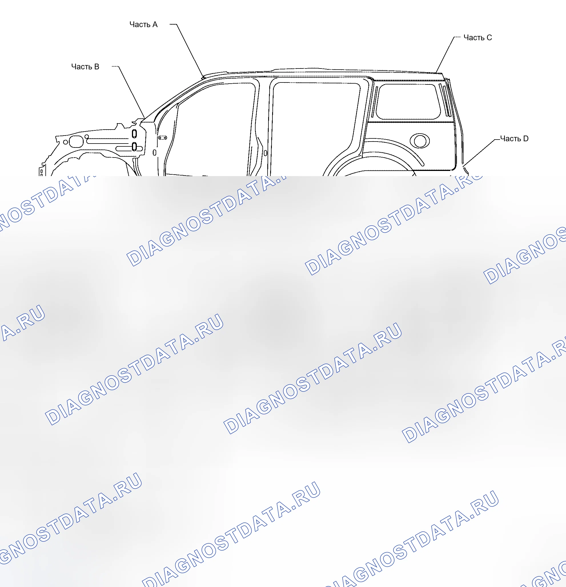 Рис. 189: ОТМЕТКИ ЦЕНТРА ТЕЛА. Honda Jazz I