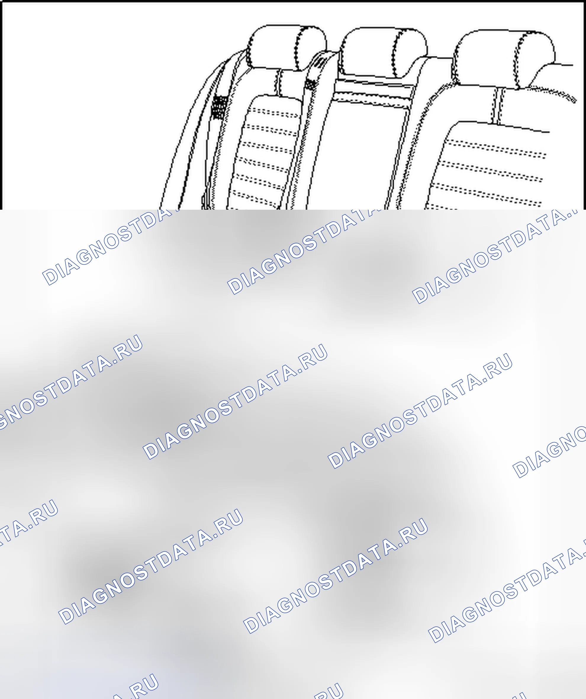 Рис. 20: ЗАДНЯЯ ЗАЩЕЛКА С ДВОЙНЫМ РЕМНЕМ. Volkswagen Passat B6