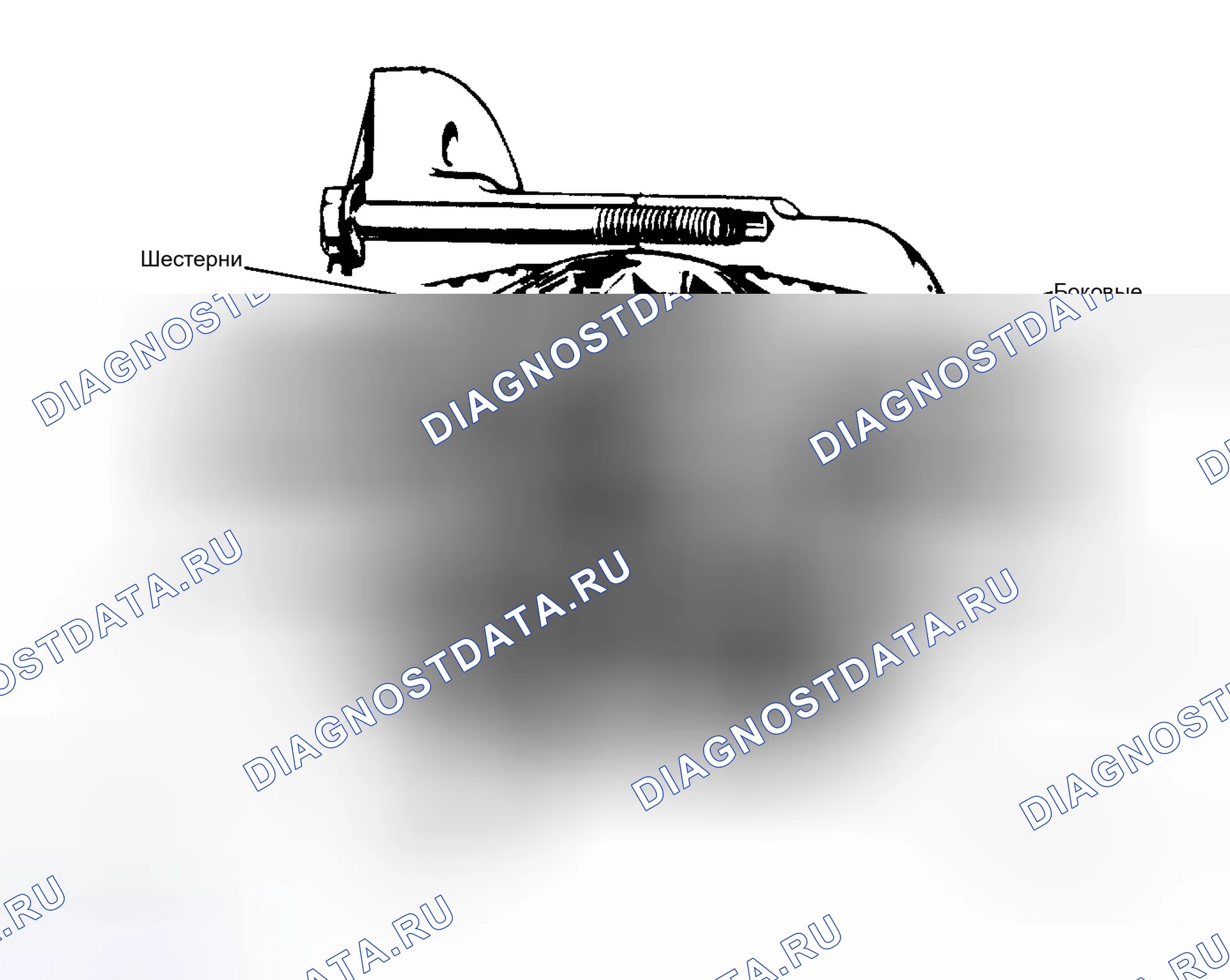 Рис. 14: Вид в разрезе конусного тормозного дифференциала конструкции Borg-Warner. Dodge Diplomat I