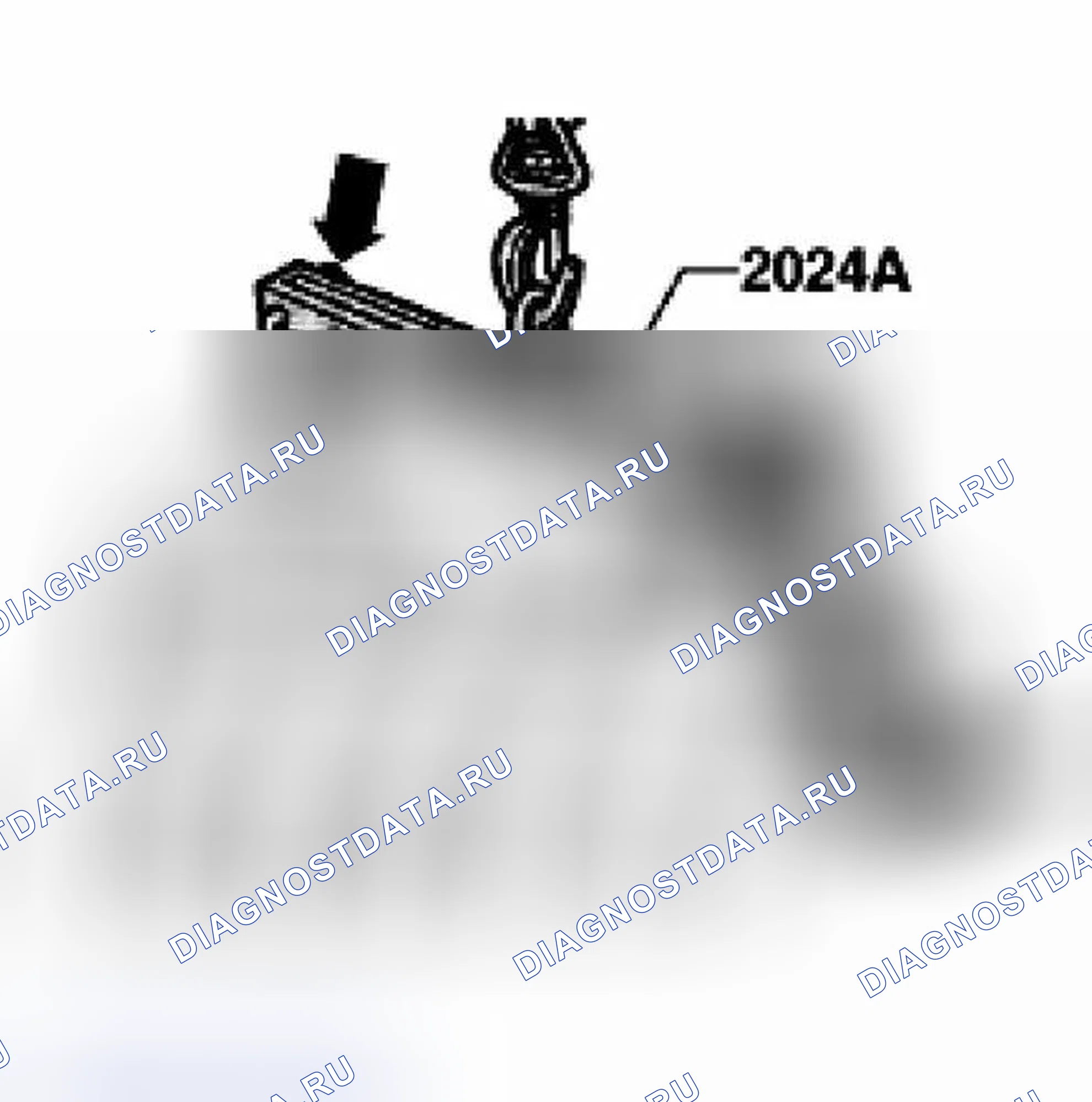 Рис. 160: Крепление стропа двигателя 2024A. Volkswagen Jetta III
