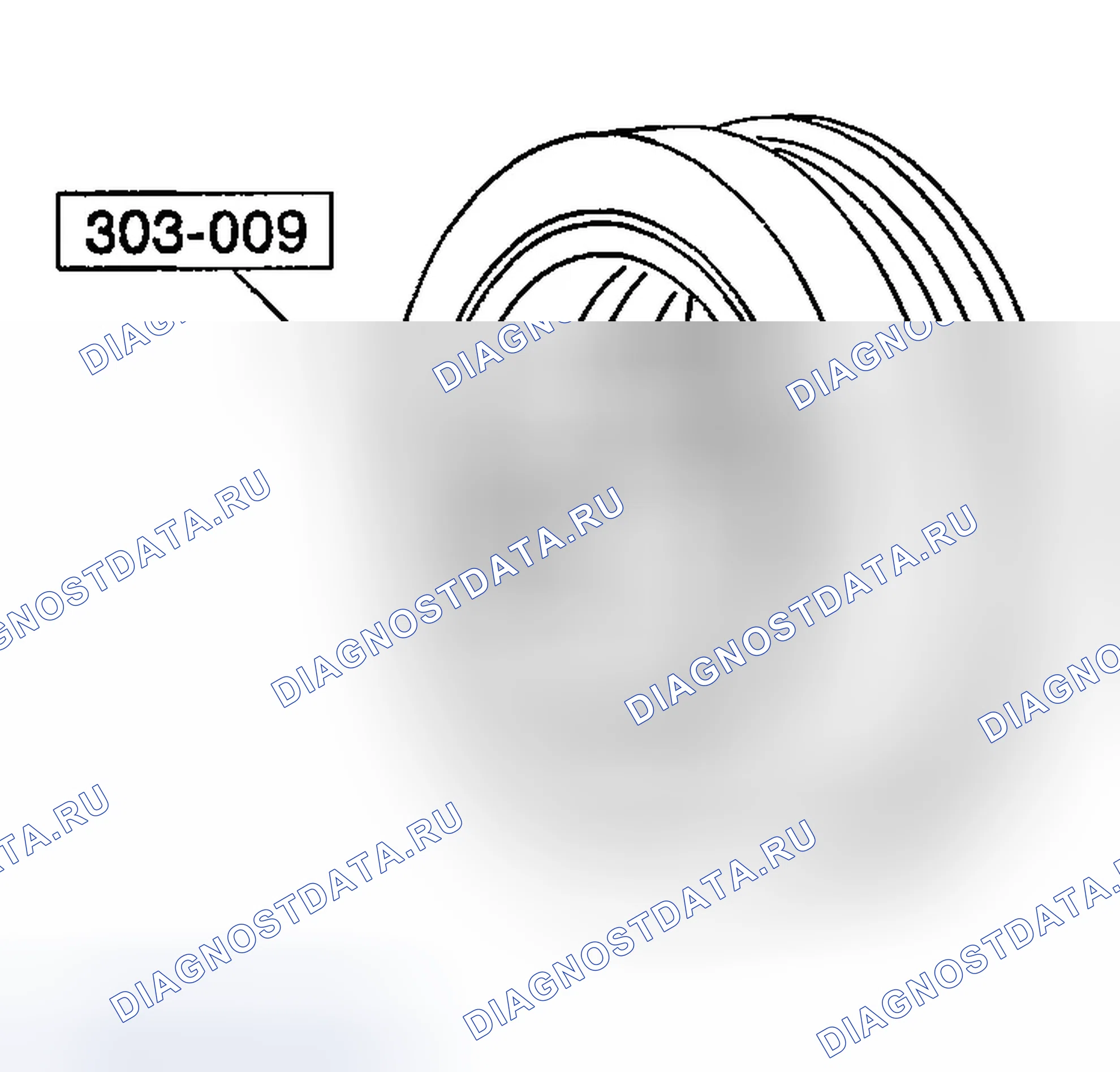 Рис. 631: Позиция 37: Разборка шкива коленчатого вала Примечание. Ford Explorer III