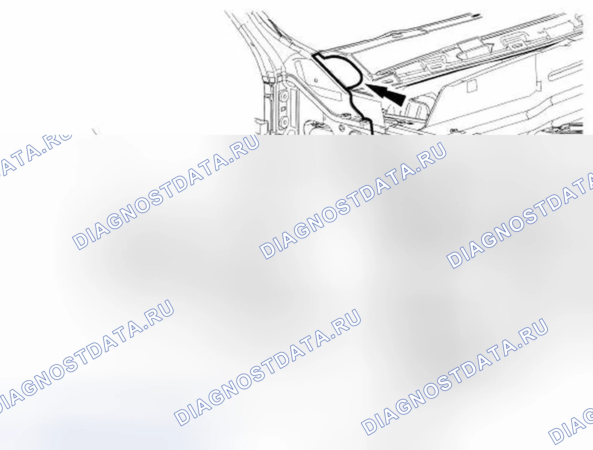 Рис. 27: Расположение правой и левой сторон стойки А. Ford Mustang V