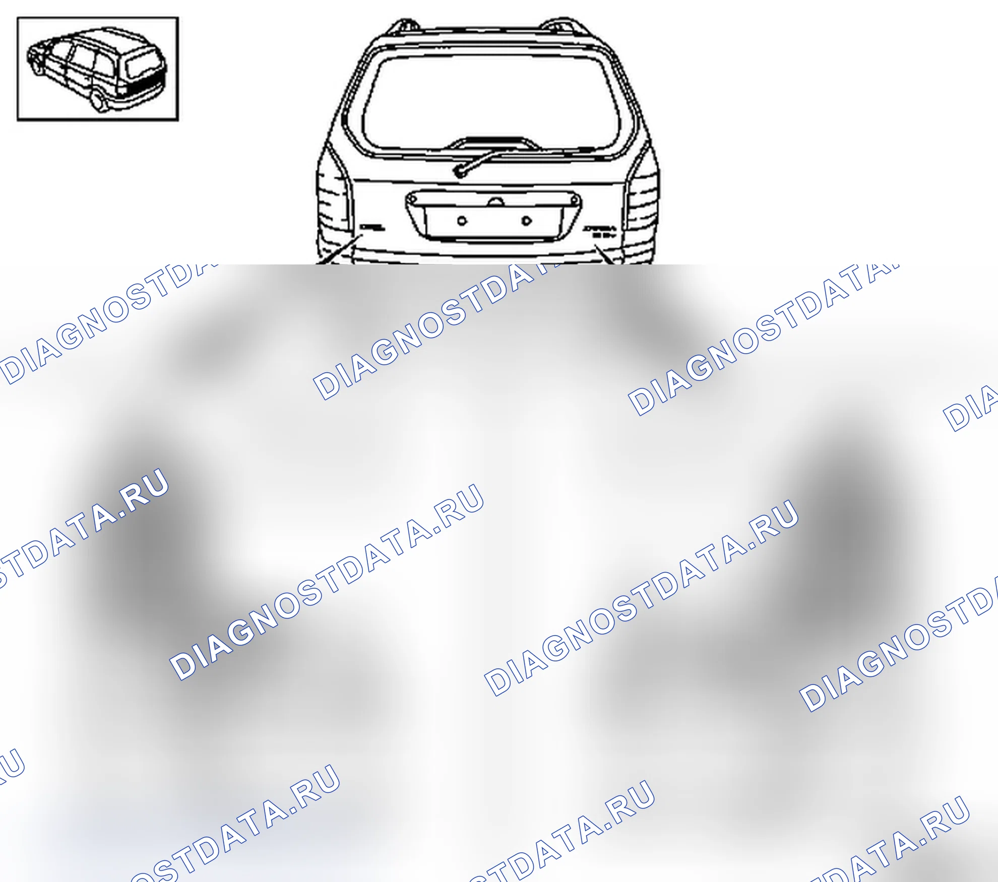 Надписи. Opel Zafira A рестайлинг