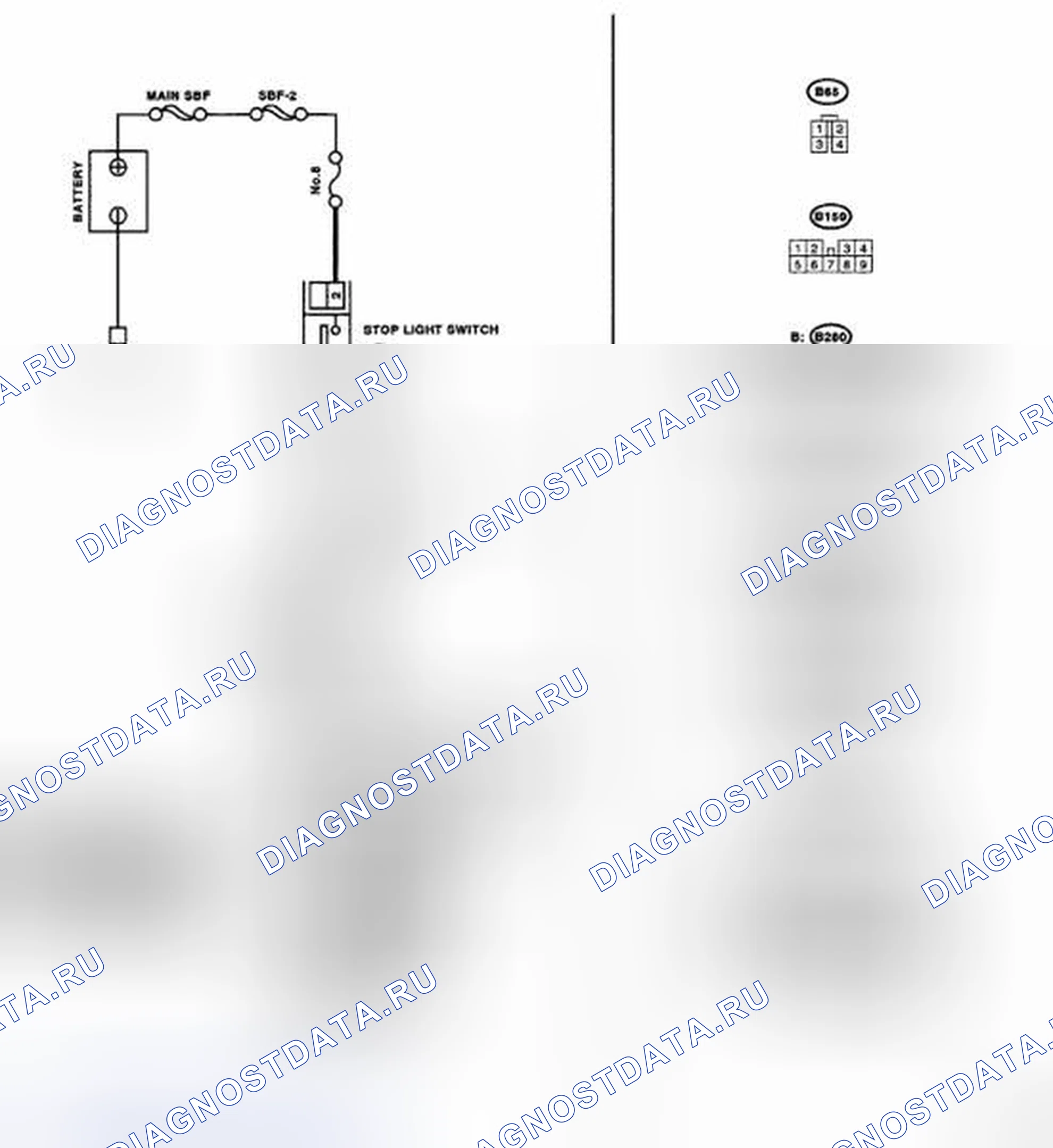 Рис. 122: электросхема. Subaru Legacy BL/BP рестайлинг